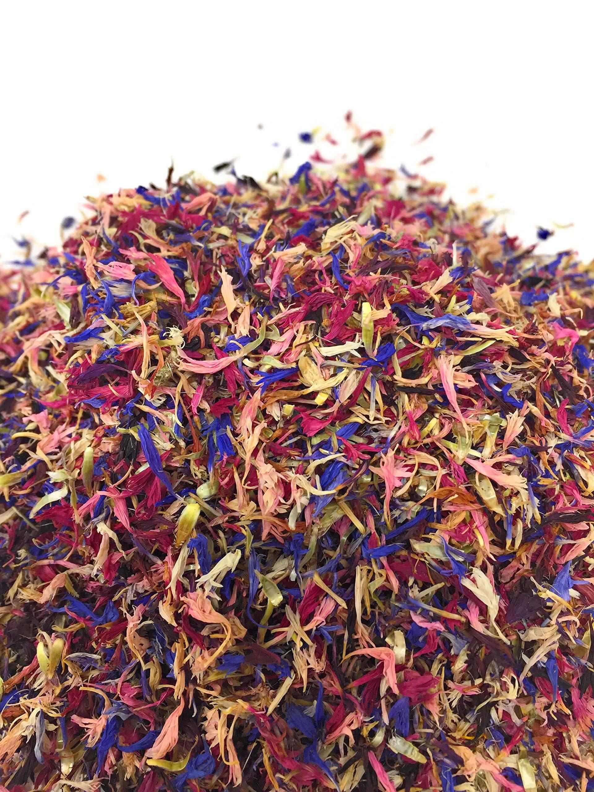 Edible Flower Sprinkles - Mesmerizing Cornflower Fireworks Petals - 100% Natural Centaurea Cyanus, Grown in Germany - Dried Colorful Cornflowers for Herbal Tea, Topping on Cupcakes, Desserts - Image 2