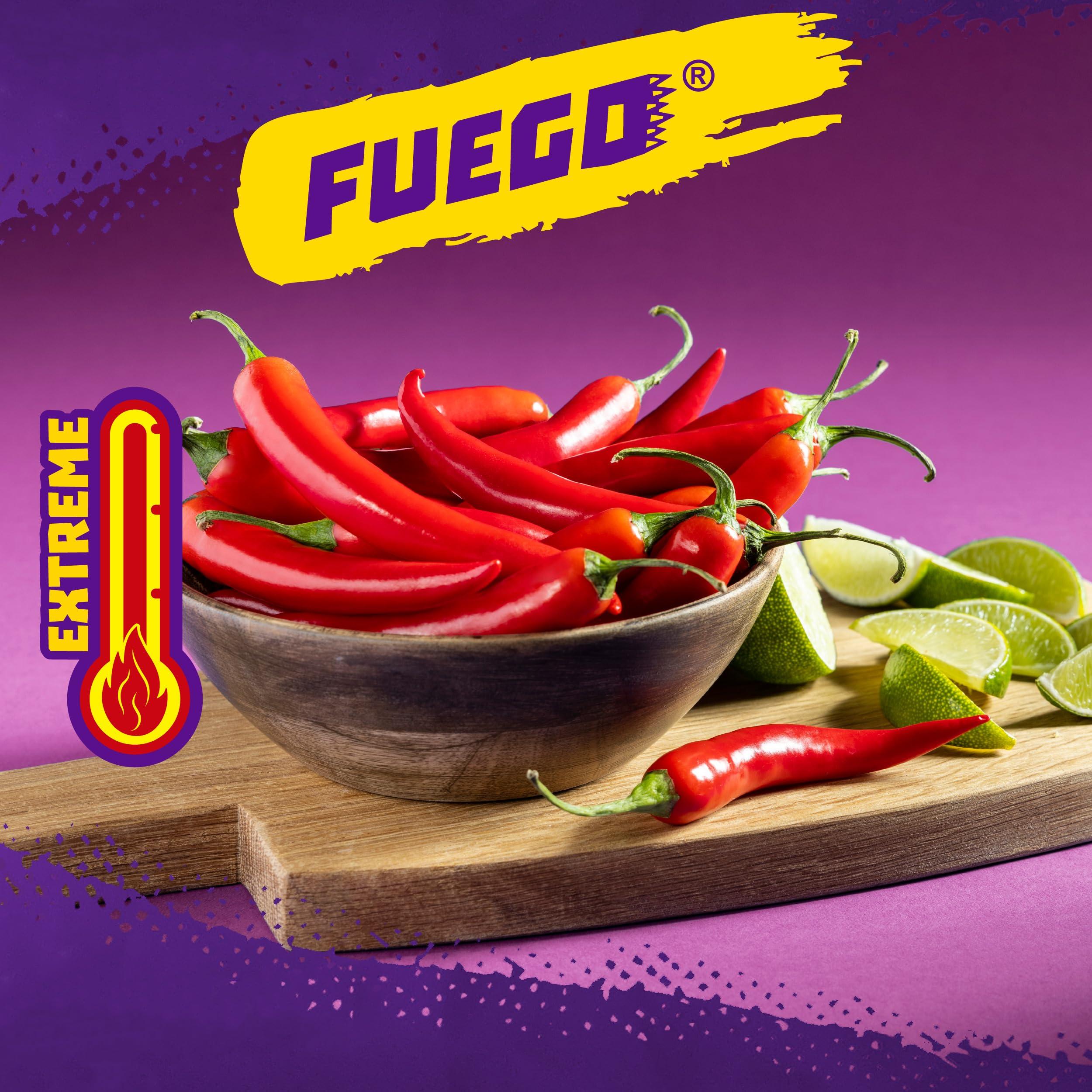 Takis Fuego Mini 25 pc / 1.23 oz Bite Size Multipack, Hot Chili Pepper & Lime Flavored Extreme Spicy Rolled Tortilla Chips - Image 3
