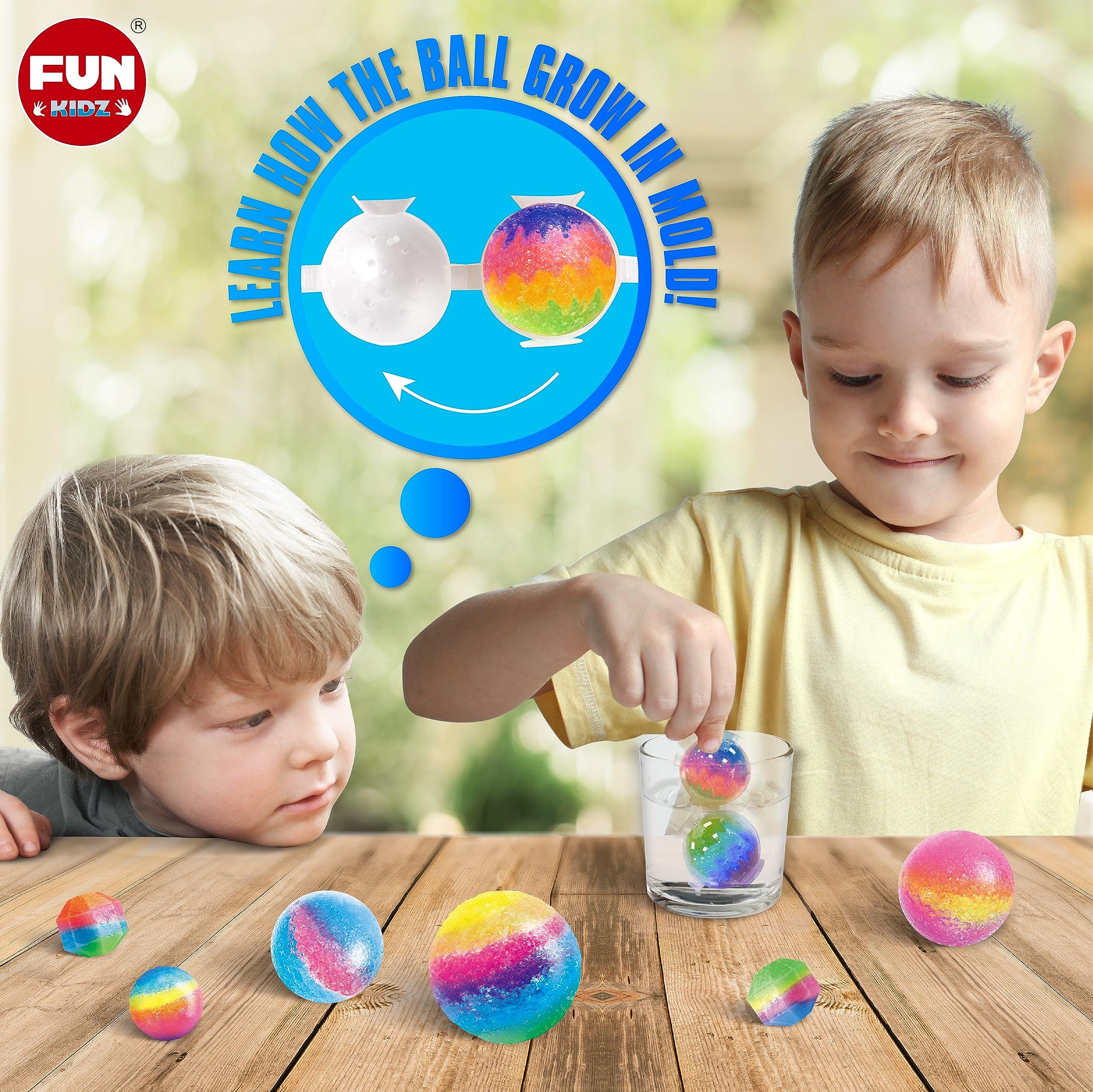 Big Bouncy Ball Kit for Kids, FunKidz DIY Ultimate Magic Bouncy Balls Making Kit Science Craft Projects Birthday Party Activities for Boys Girls Ages 6-12 Includes Tennis Size Ball Model and Powder - Image 5