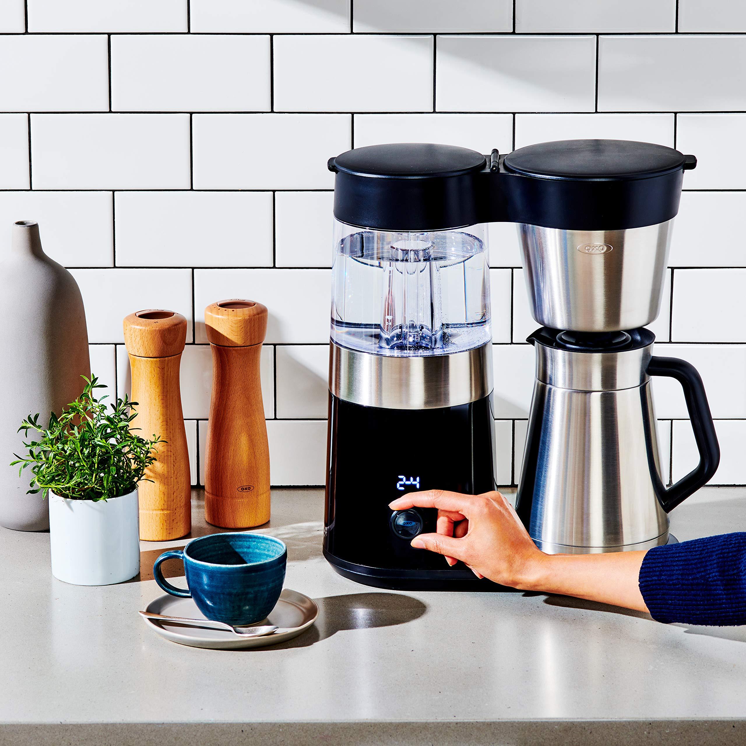 OXO Brew 9 Cup Stainless Steel Coffee Maker,Silver, Black - Image 7