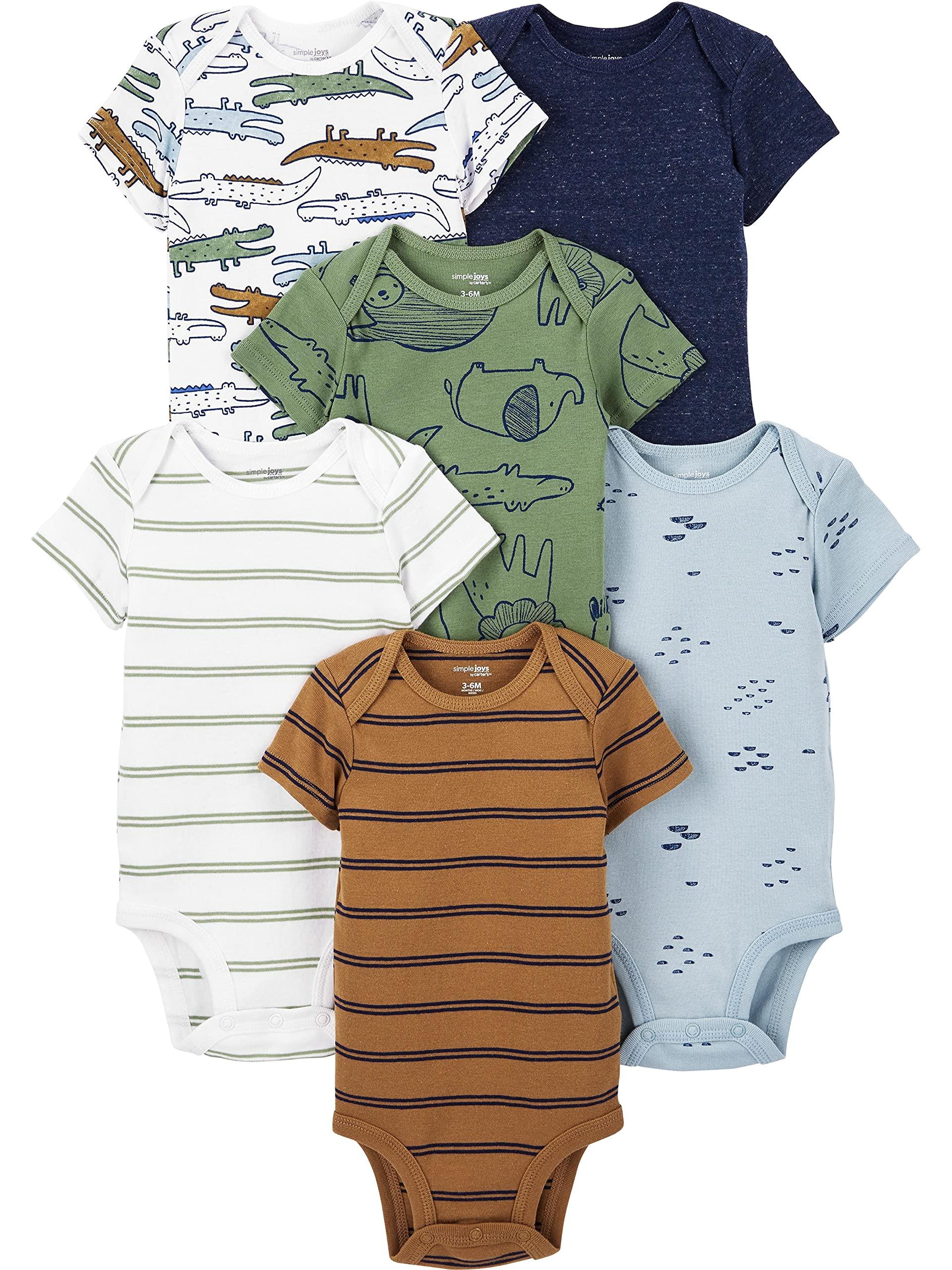 Simple Joys by Carter's Baby Boys' 6-Pack Short-Sleeve Bodysuit