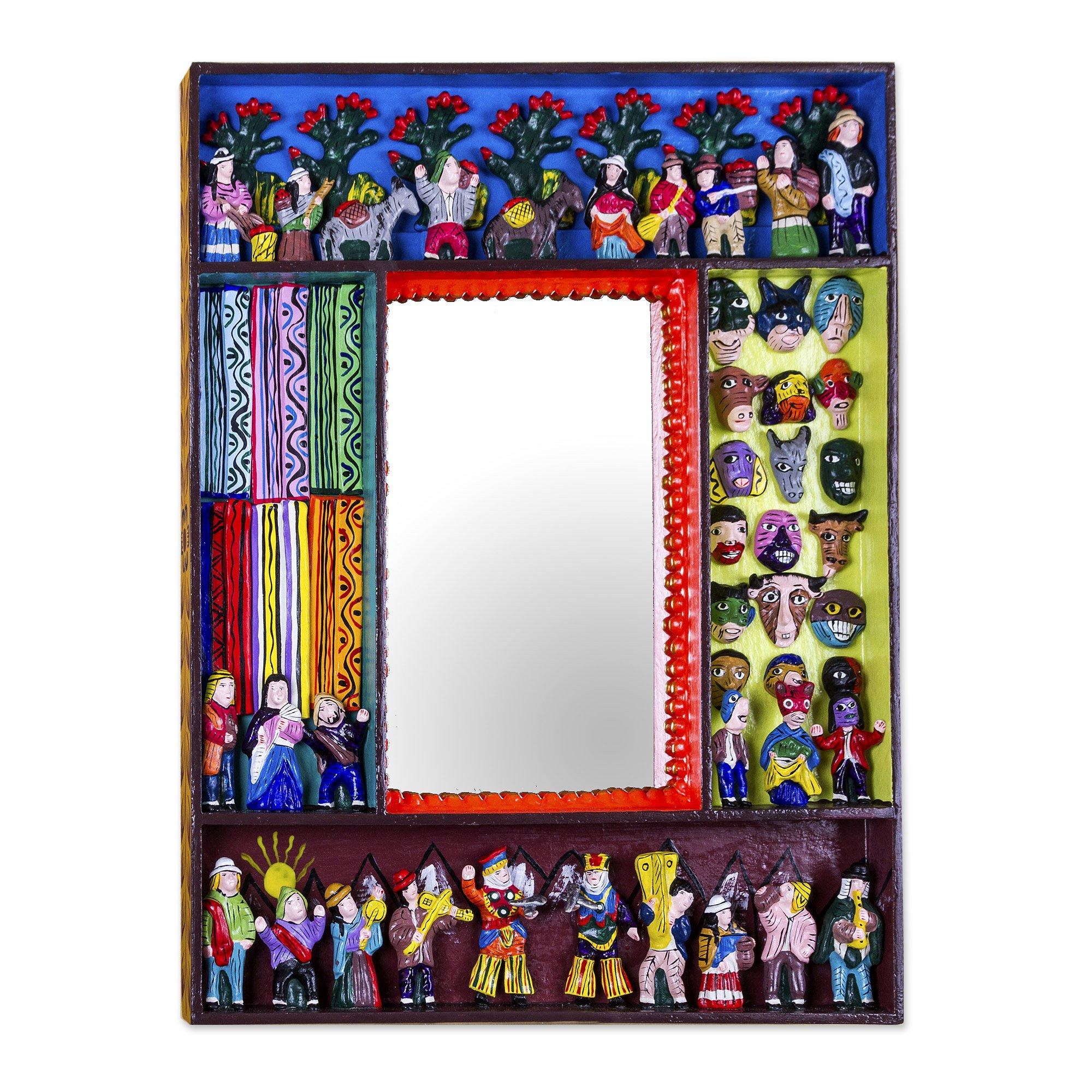 NOVICA Scenes from The Andes Mirror