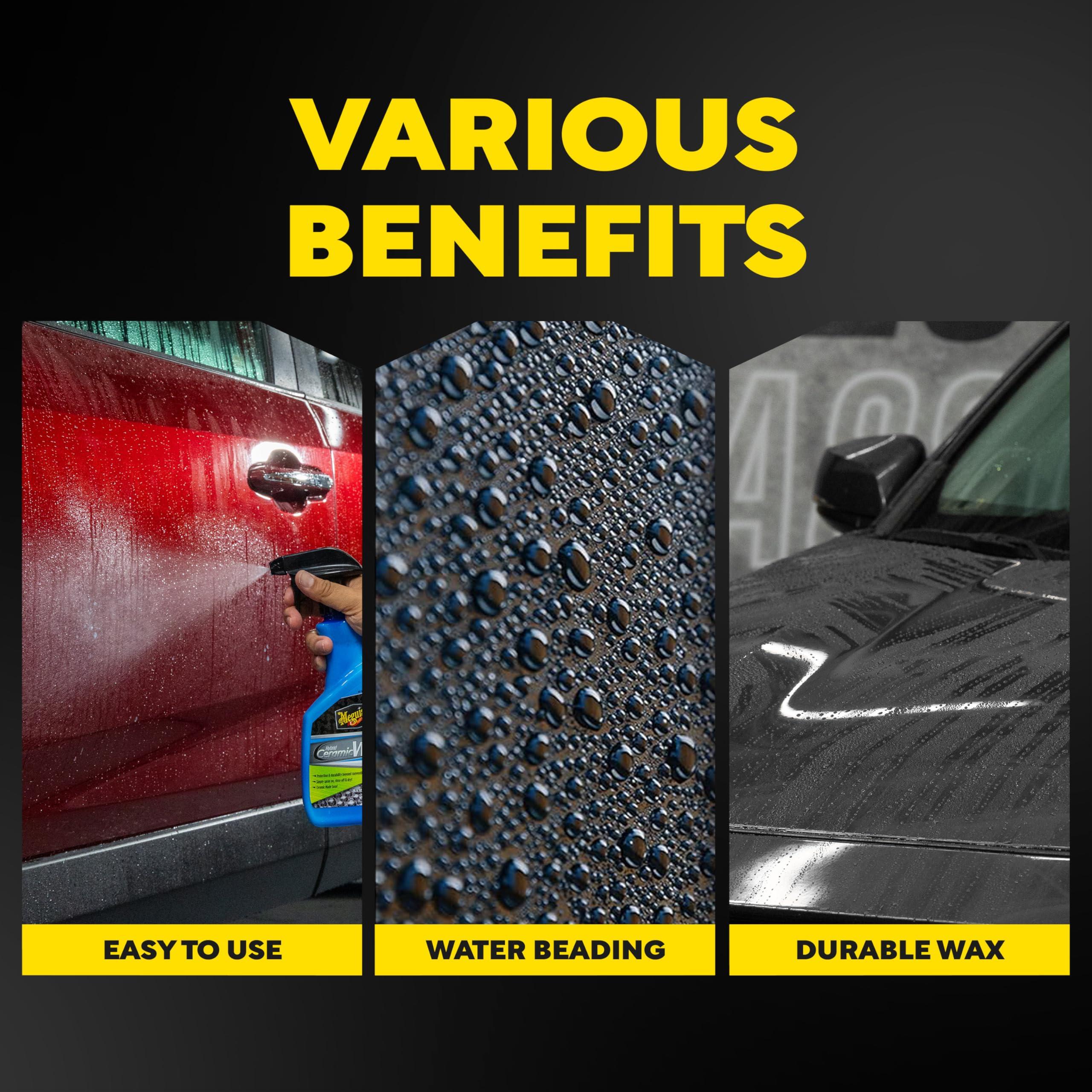 Meguiar's Hybrid Ceramic Wax, Easy-to-Use Spray Wax for Car Detailing with the Superior Protective Power of Advanced SiO2 Hybrid Barrier Technology, 26 Oz Spray Bottle - Image 3