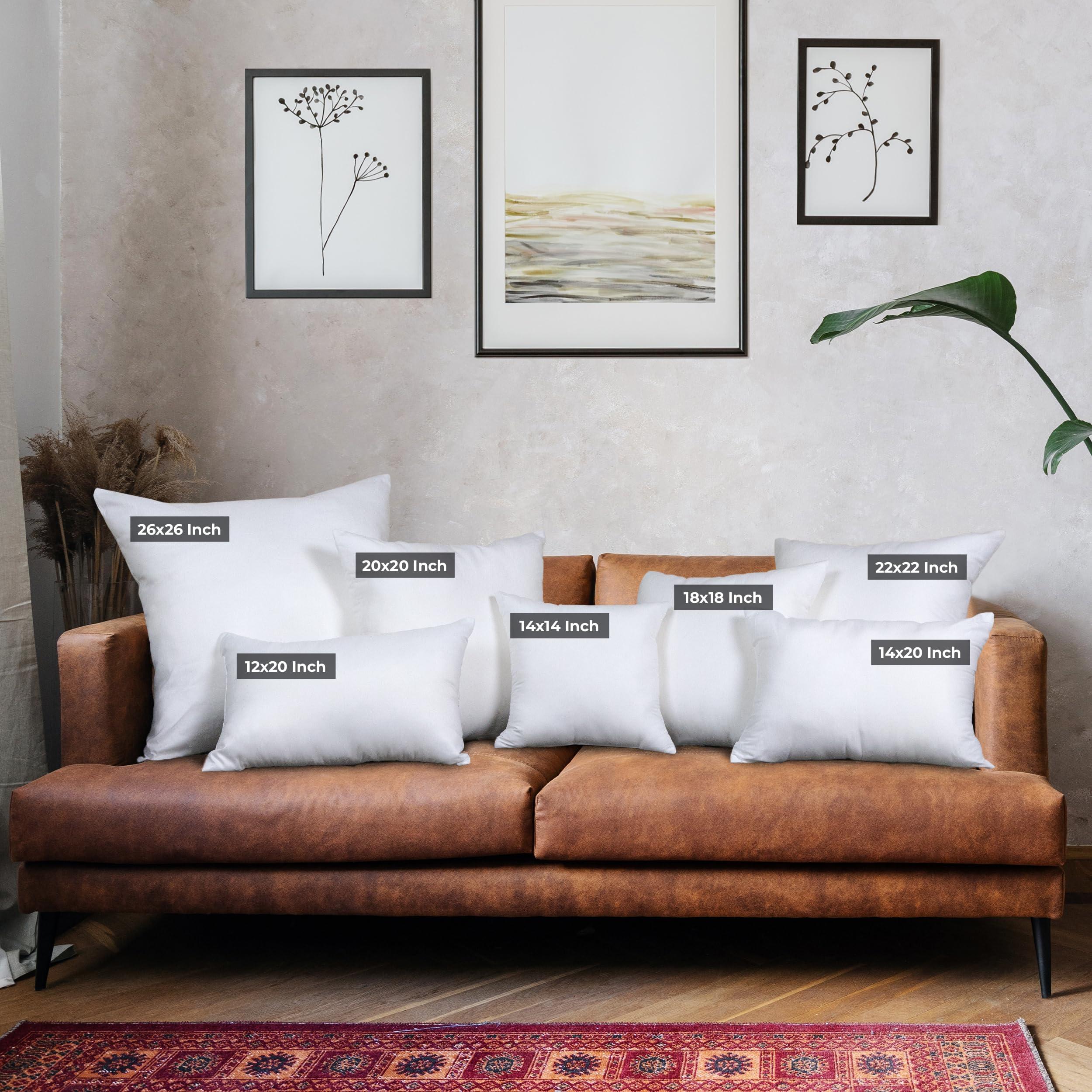 Utopia Bedding Throw Pillows (Set of 4, White), 18 x 18 Inches Pillows for Sofa, Bed and Couch Decorative Stuffer Pillow - Image 2