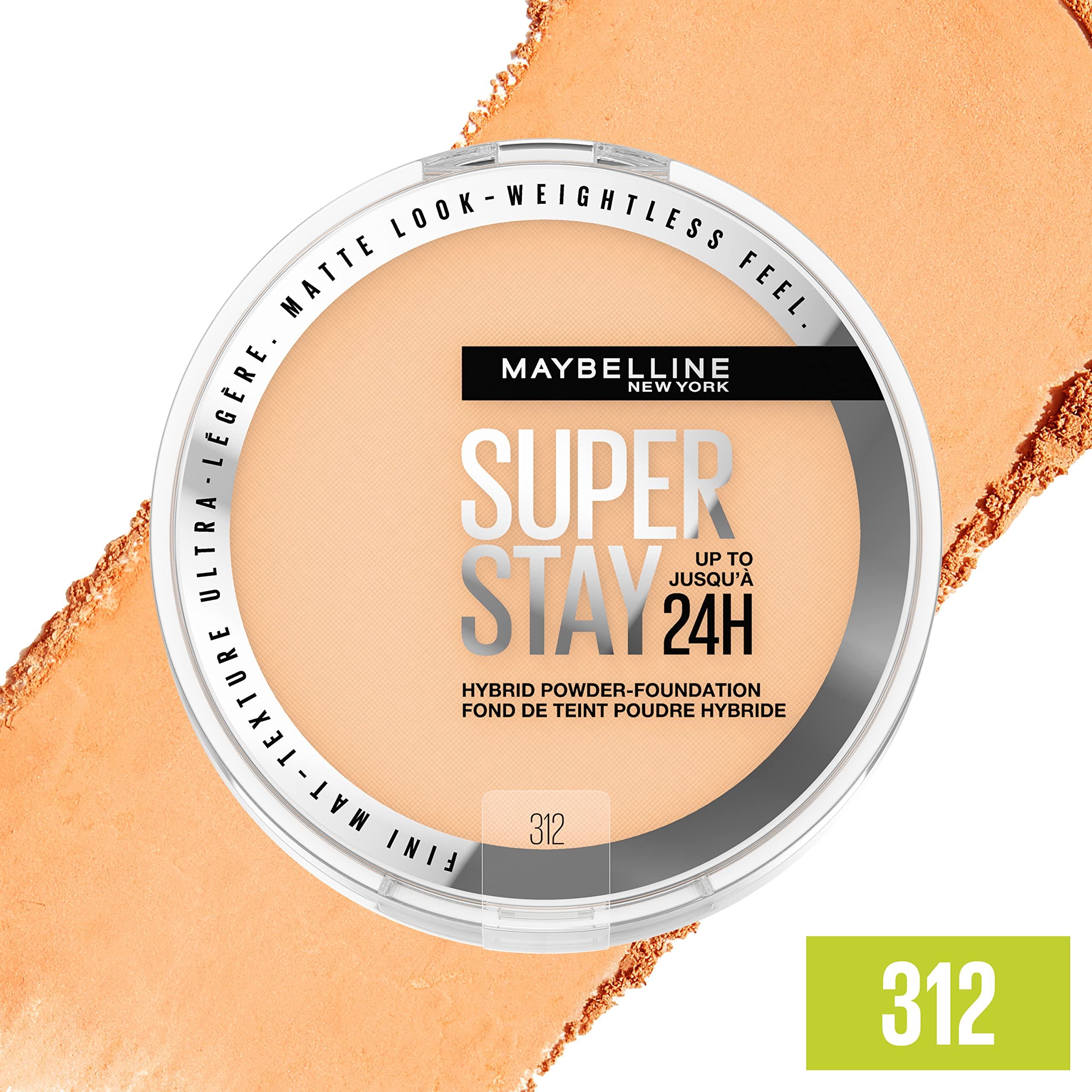 Maybelline Super Stay Up to 24HR Hybrid Powder-Foundation, Medium-to-Full Coverage Makeup, Matte Finish, 312, 1 Count - Image 4