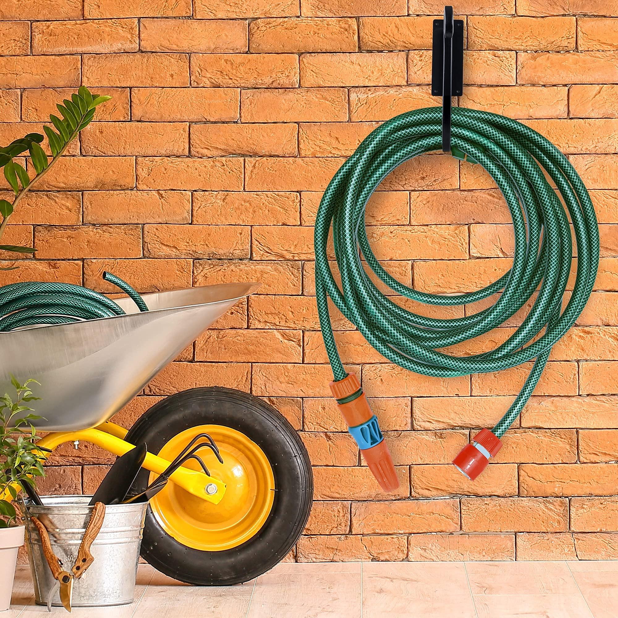 Hose Holder Wall Mount （Metal/8-Inch） Heavy-Duty Garden Hose Hanger Outdoor, Hand-Forged Hose Rack Mount - Image 7