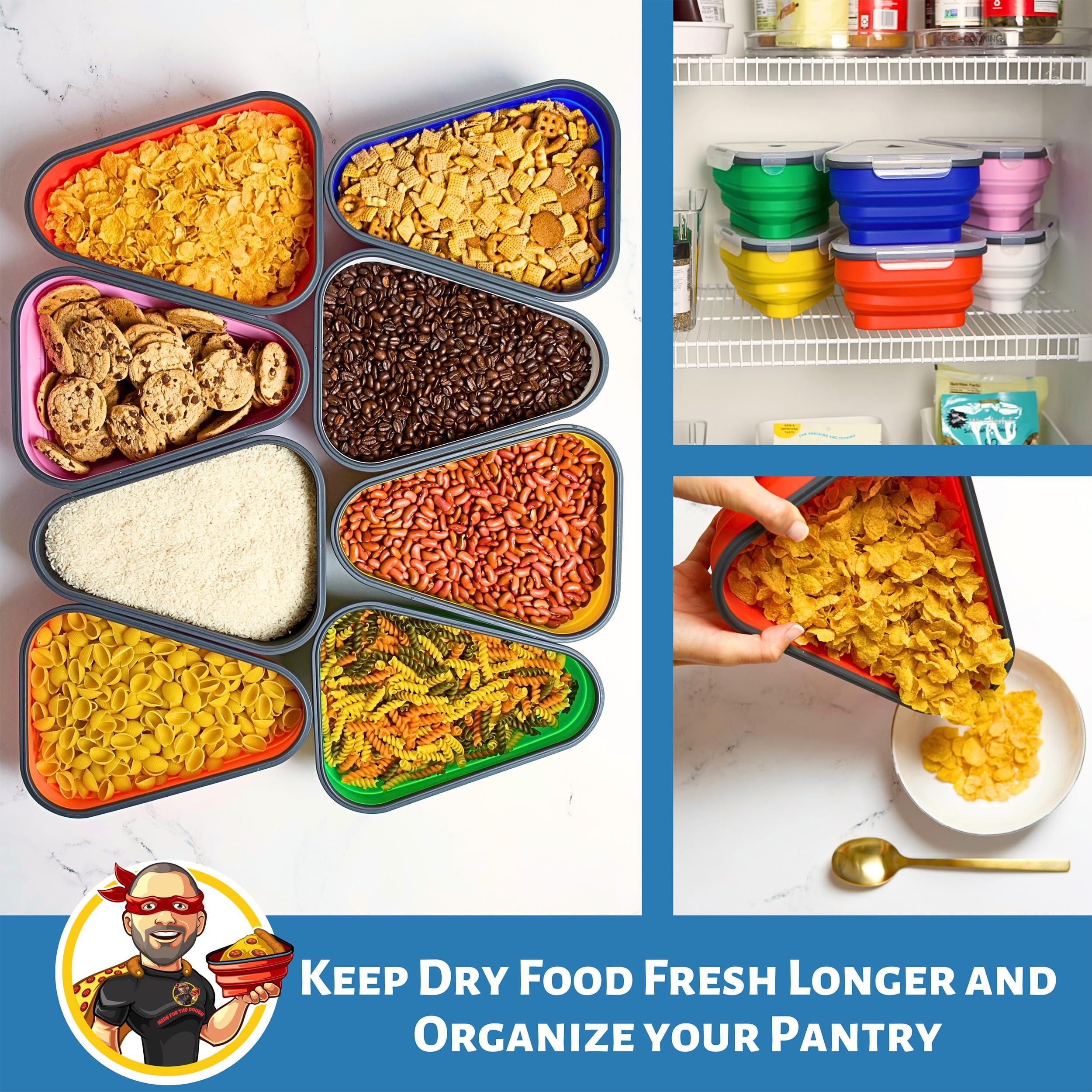 The Perfect Pizza Pack™ - Reusable Pizza Storage Container with 5 Microwavable Serving Trays - BPA-Free Adjustable Pizza Slice Container to Organize & Save Space, Red - Image 9