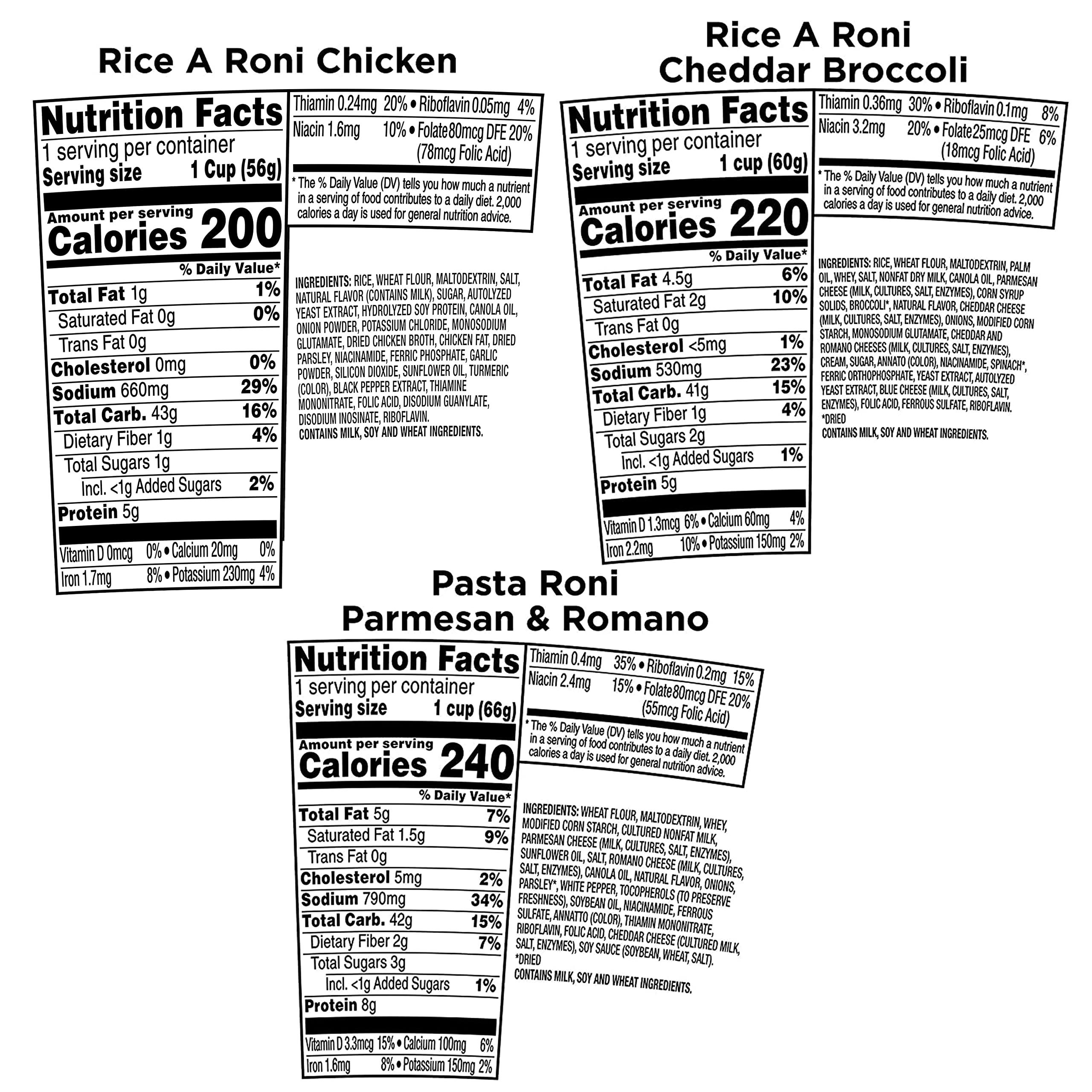 Rice a Roni Cups Individual Cup, 3-Flavor Variety Pack, 2.25 Oz (Pack of 12 - Image 3