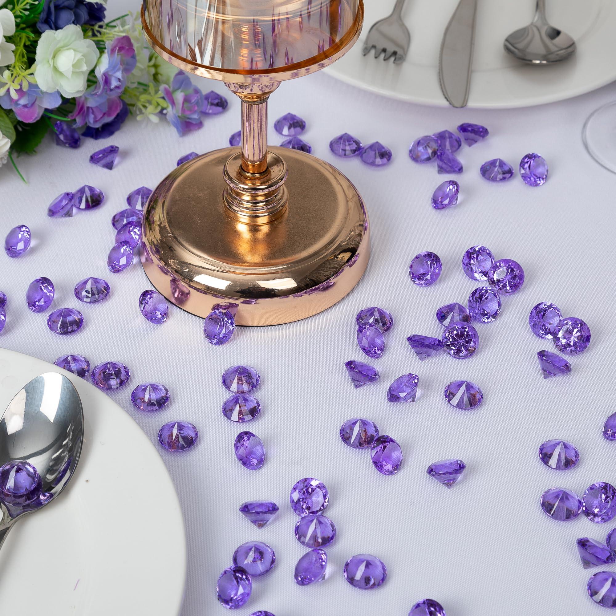 AiFanS Vase Filler for Centerpieces,Home Deco 300PCS 3/4 Inch Vase Filler Beads,Diamond Marbles for Vases - Purple - Image 4
