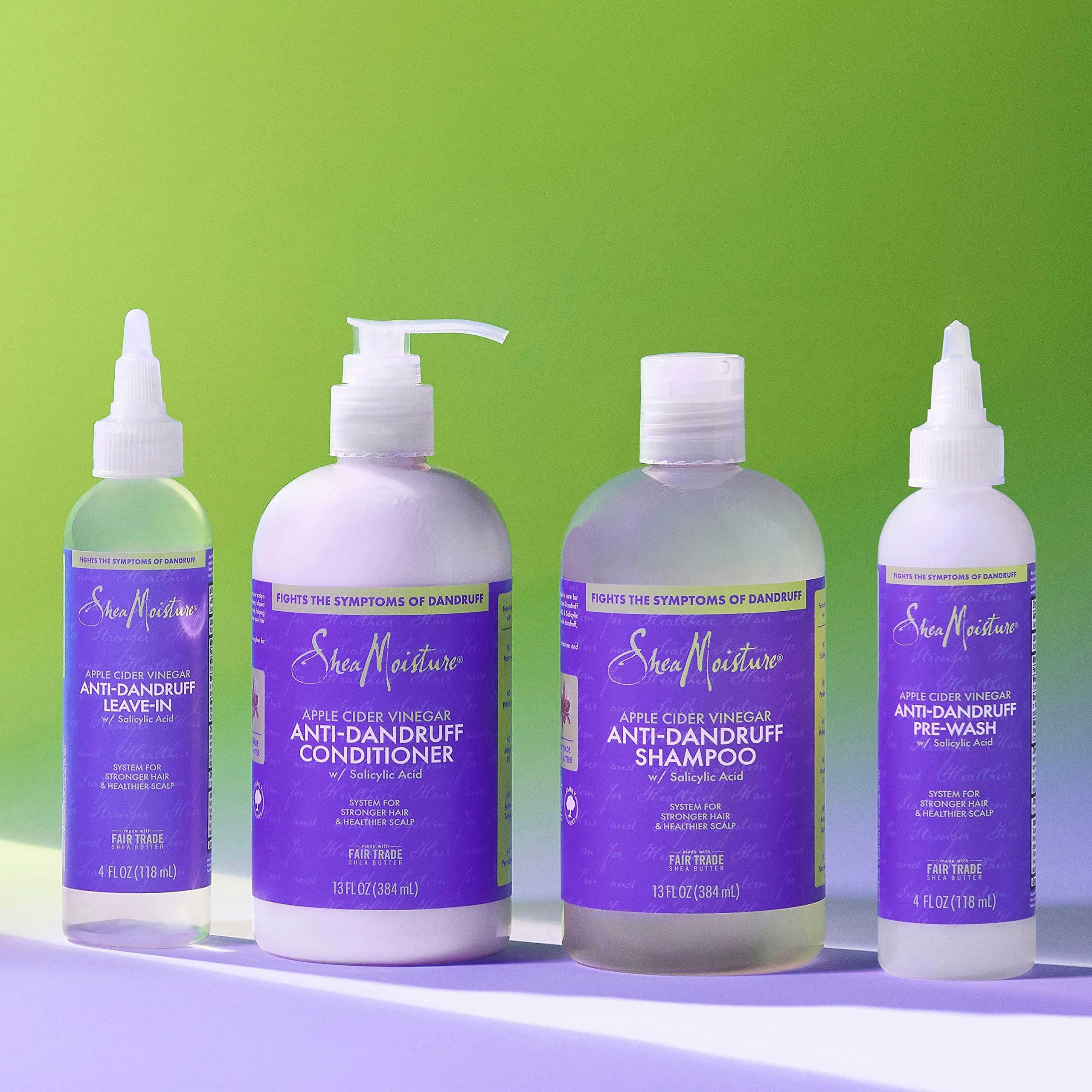 SheaMoisture Hair Care System Anti-Dandruff Shampoo For Stronger Hair & Healthier Scalp Shampoo Formulated With Apple Cider Vinegar And Fair Trade Shea Butter 13oz - Image 7