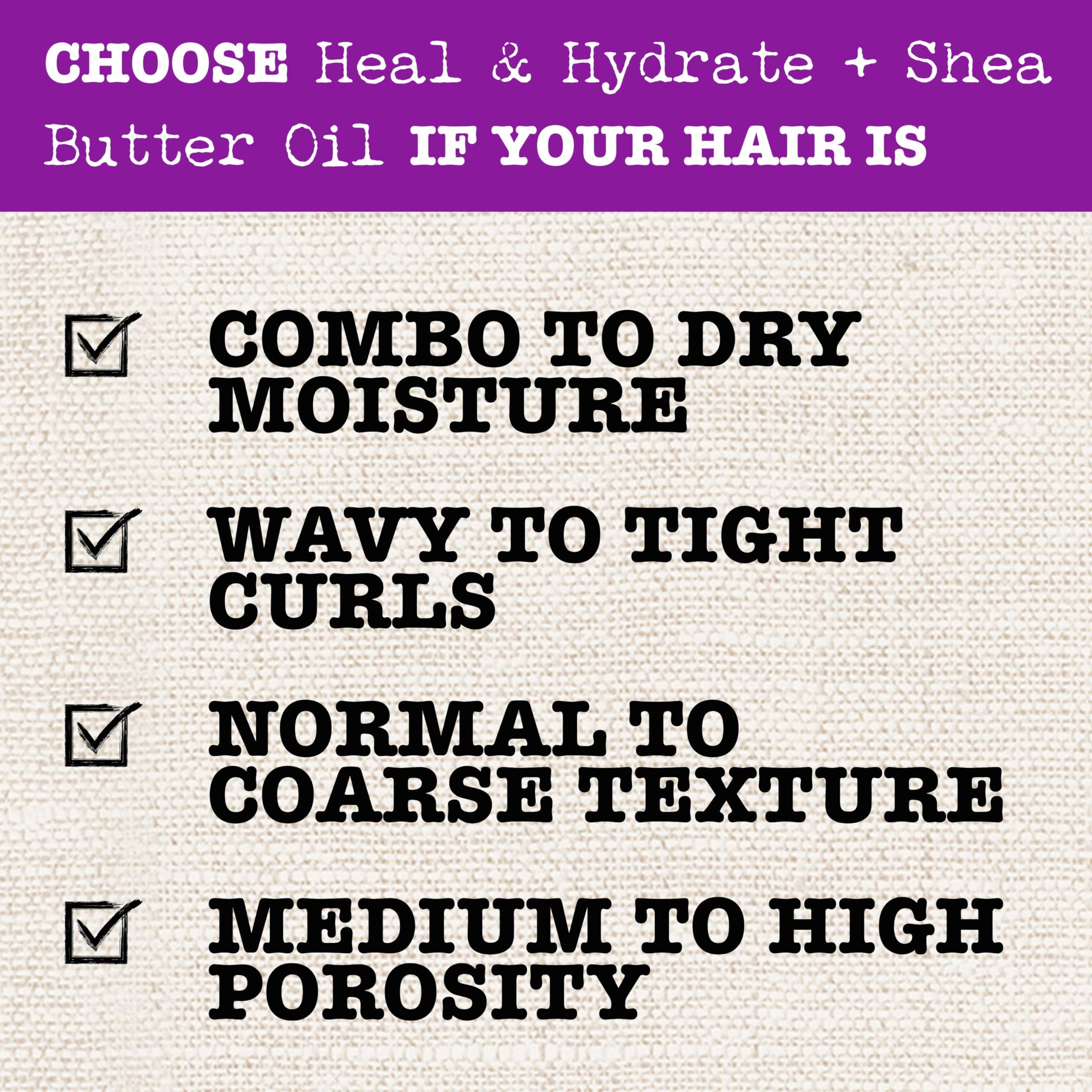 Maui Moisture Heal & Hydrate + Shea Butter Shampoo to Repair & Deeply Moisturize Tight Curly Hair with Coconut & Macademia Oils, Vegan, Silicone, Paraben & Sulfate-Free, 13 fl oz - Image 4