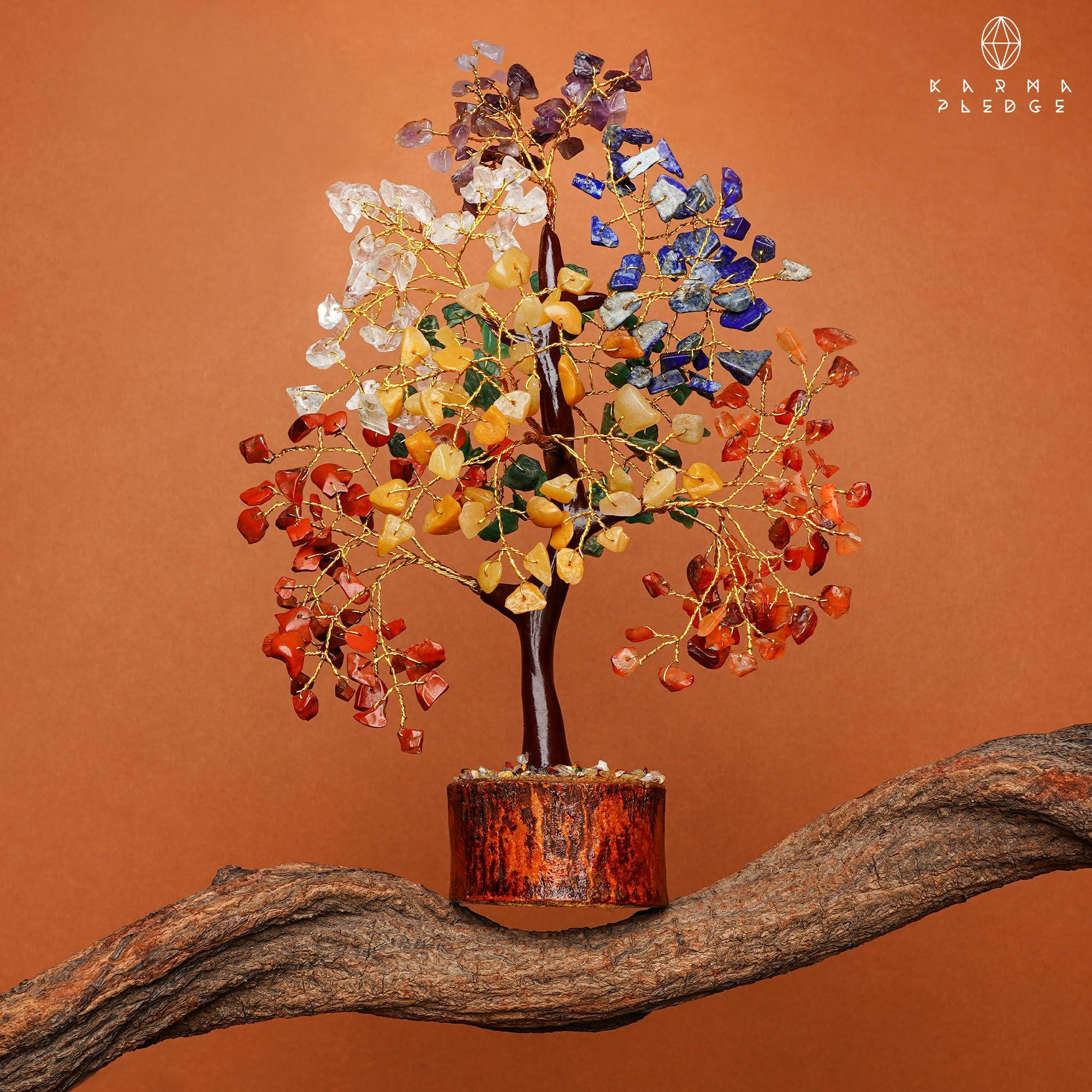 Crystal Tree of Life 7 Chakra Healing Crystal Trees for Home Decor, Office Desk Decor, Living Room Decor, Handmade Bonsai Trees for Positive Energy, Money, Good Luck Birthday Gifts for Women, Mom - Image 8