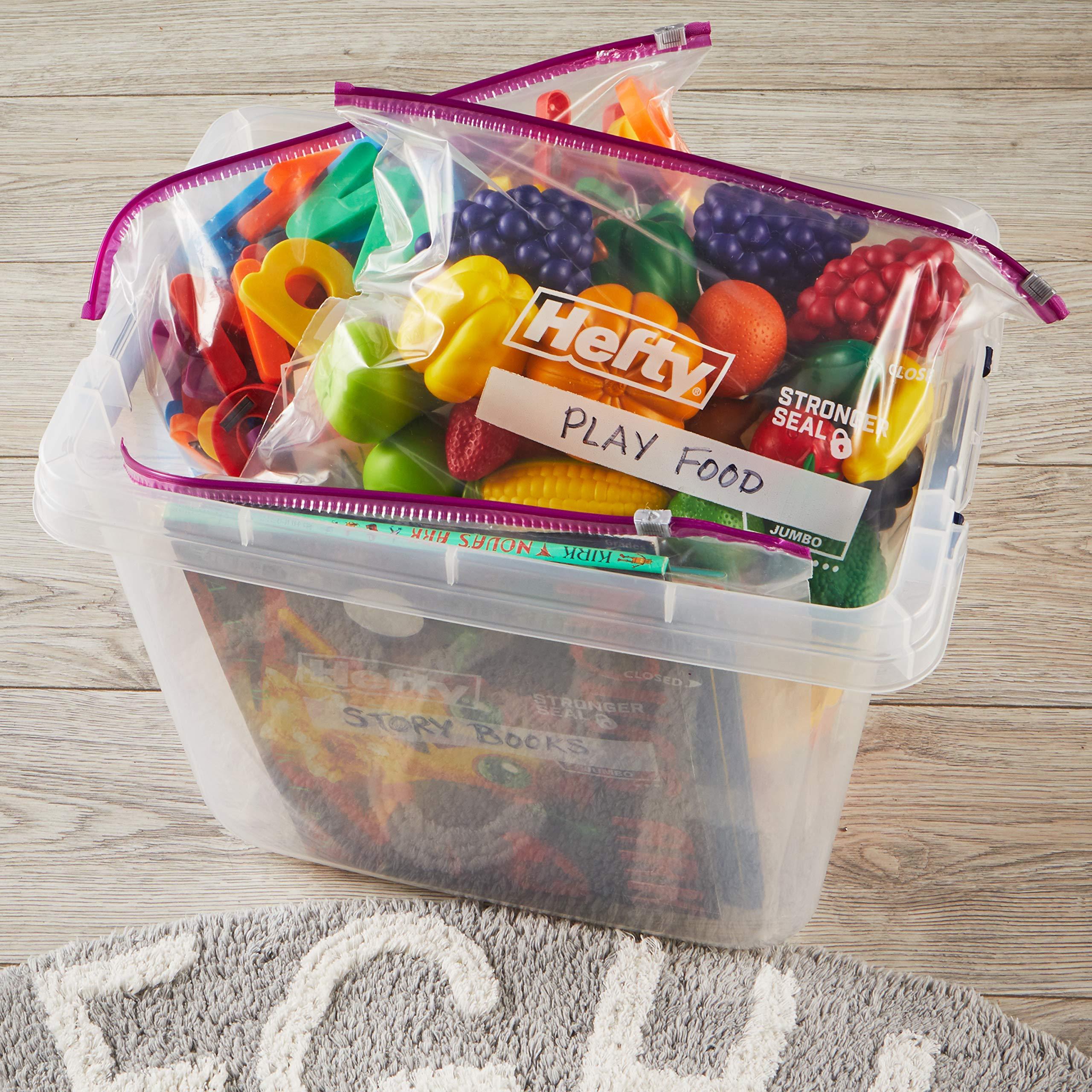 Hefty Slider Jumbo Storage Bags, 2.5 Gallon Size, 12 Count - Image 6