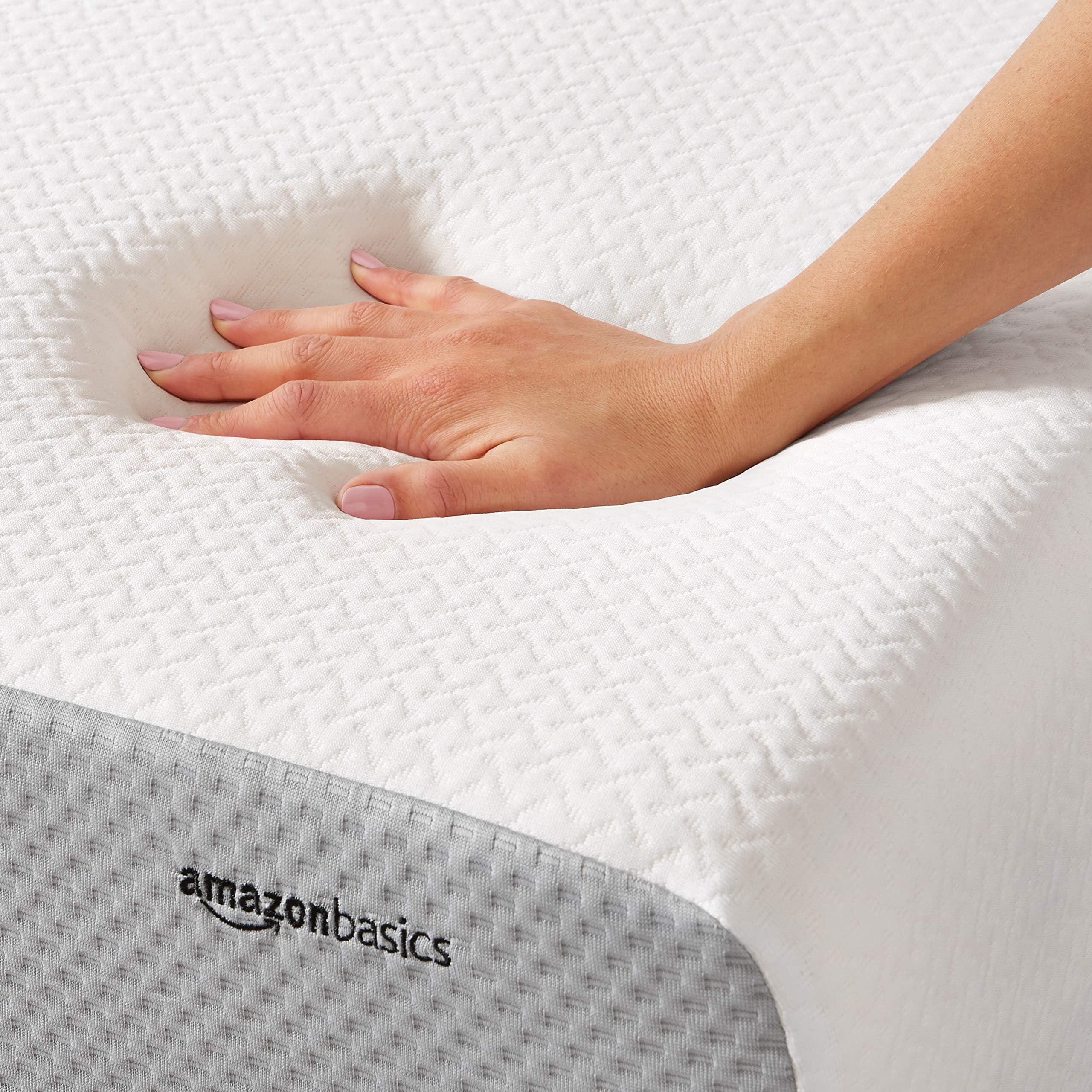 Amazon Basics Memory Foam Mattress, Medium Firm, 12 Inch, California King, White/Grey - Image 12