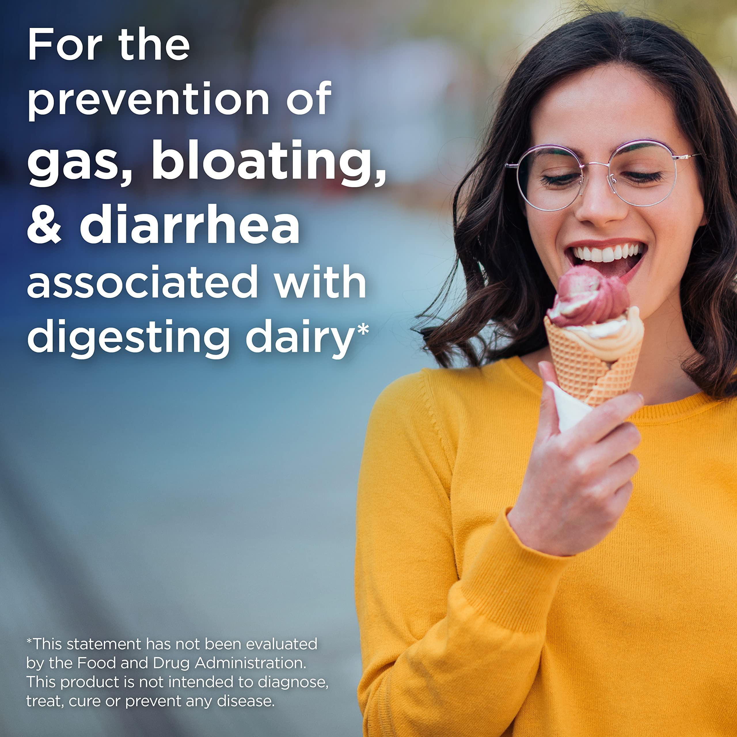 Lactaid Original Strength Lactose Intolerance Caplets, 9000 FCC Lactase Enzyme Caplets, Helps Pre-Vent Gas, Bloating & Diarrhea Due to Lactose Sensitivity in Adults & Kids Ages 4+, 120 Count - Image 3