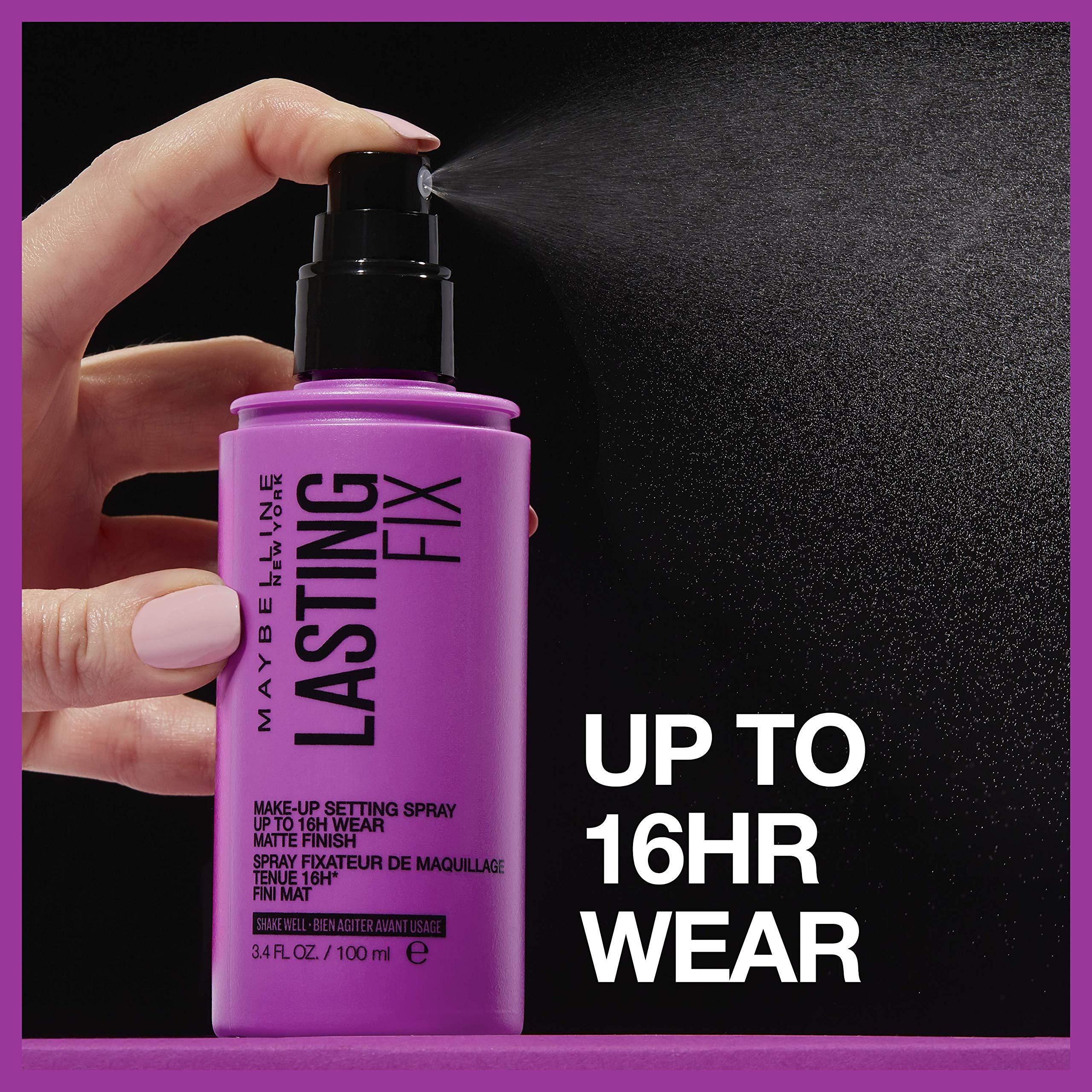 Maybelline New York Facestudio Lasting Fix Makeup Setting Spray, Matte Finish, 3.4 fl. oz. - Image 3