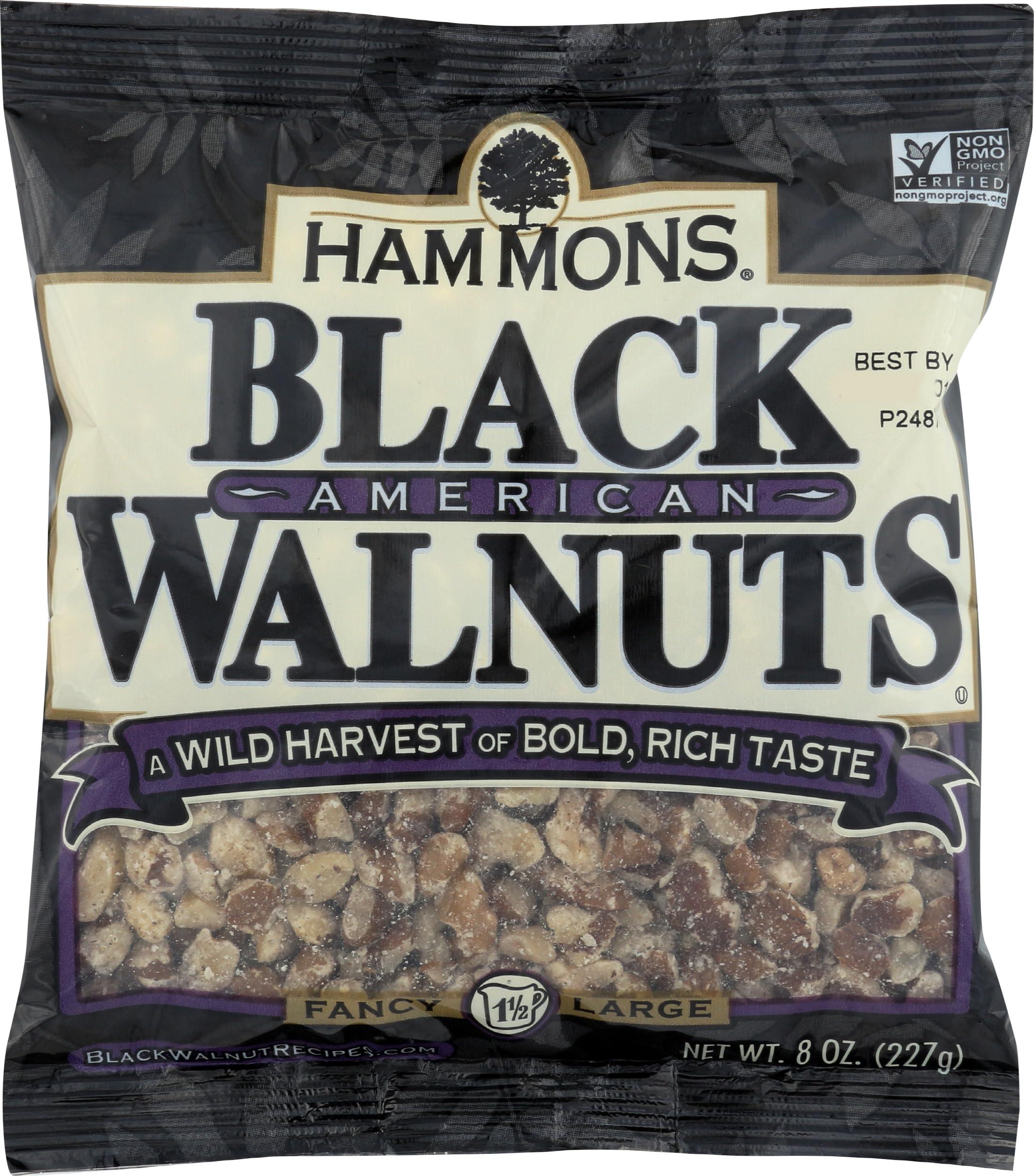 Hammons Black Walnuts, Fancy Large, 8 Oz, Highest Protein Nut, Non-GMO, Naturally Gluten-Free, Top Keto Nut, Natural, 8 Oz