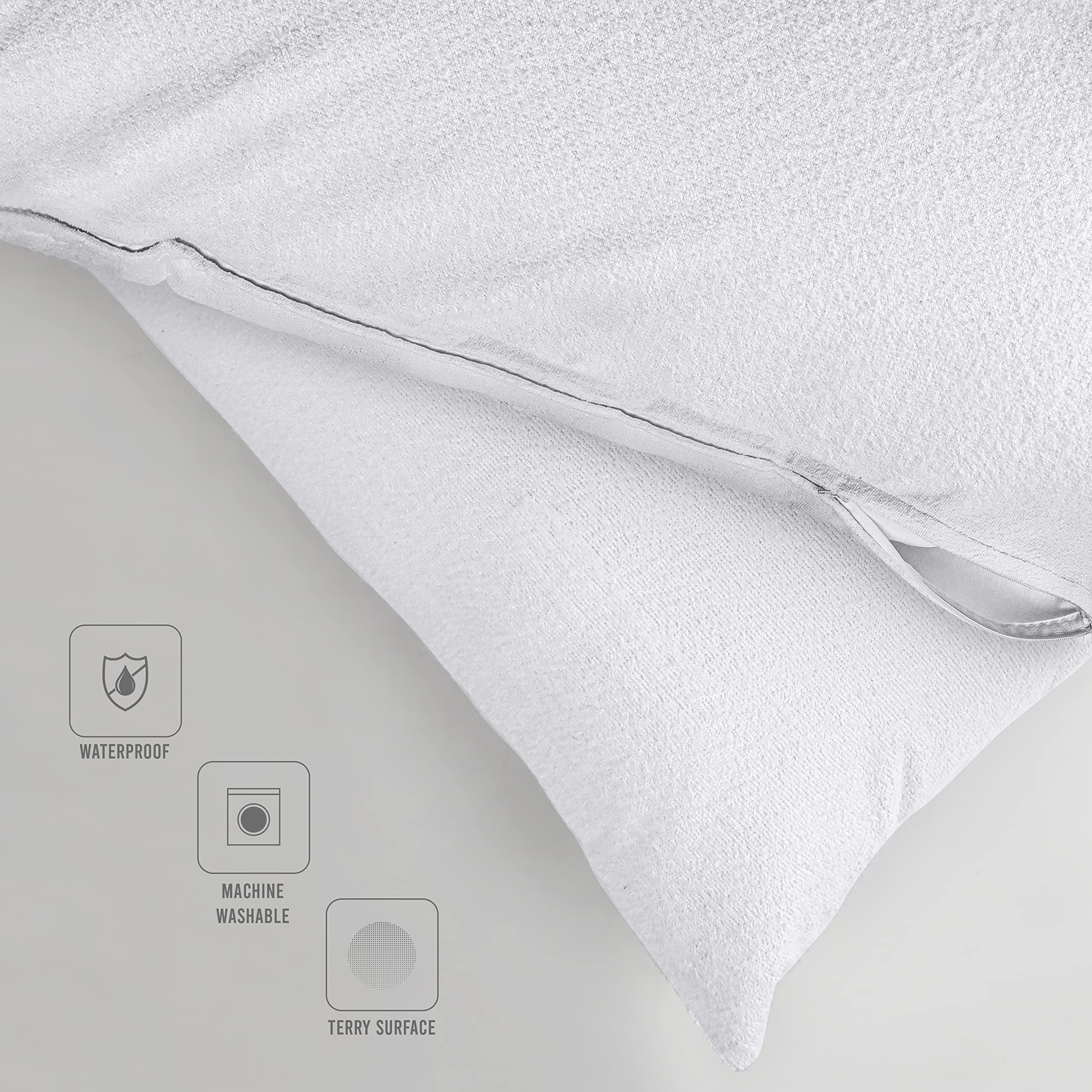 Utopia Bedding Waterproof Pillow Protectors with Zipper Standard Size (4 Pack), Terry Pillow Covers, Bed Bug and Dust Mite Proof - Image 4