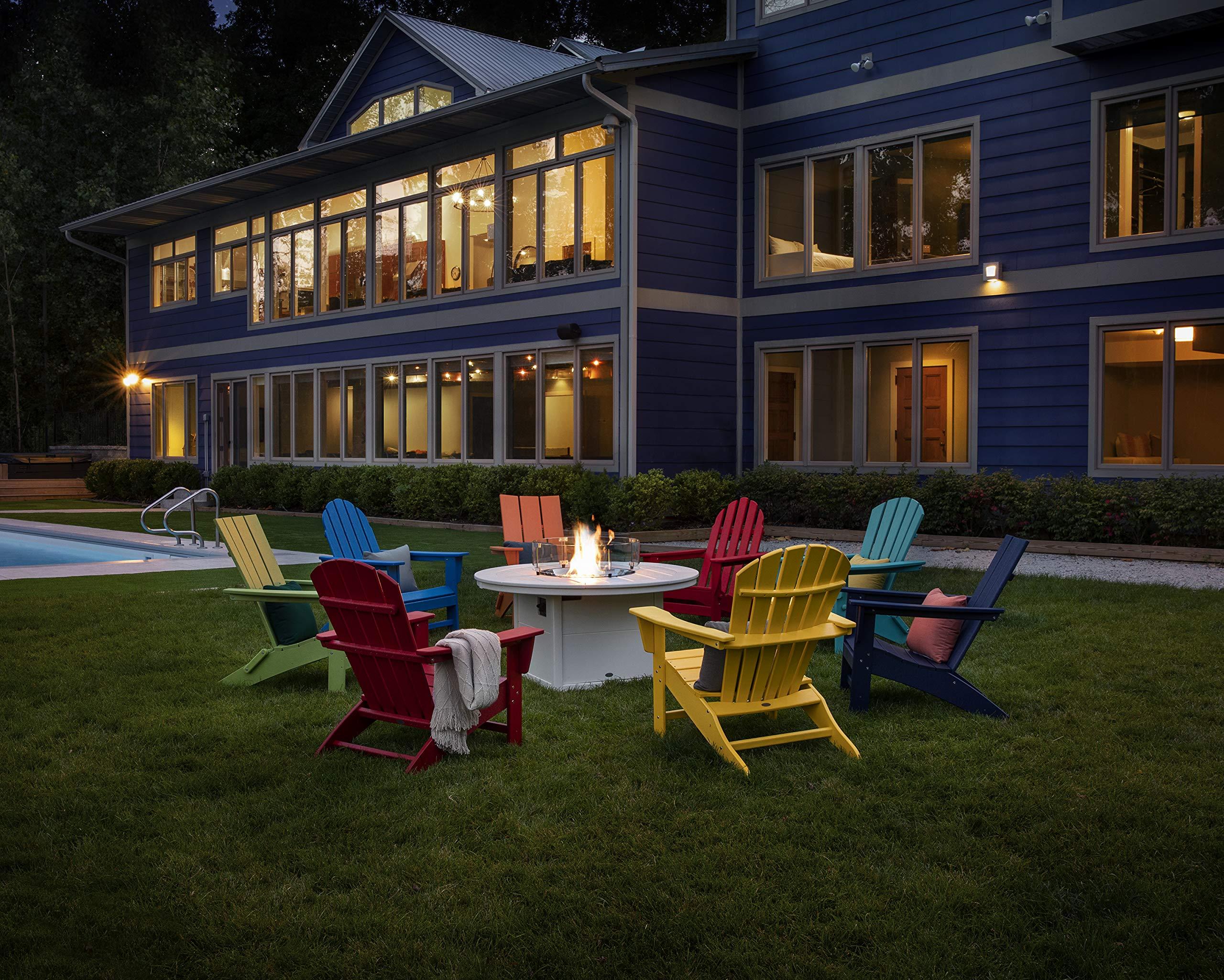POLYWOOD AD420TE Modern Adirondack Chair, Teak - Image 8