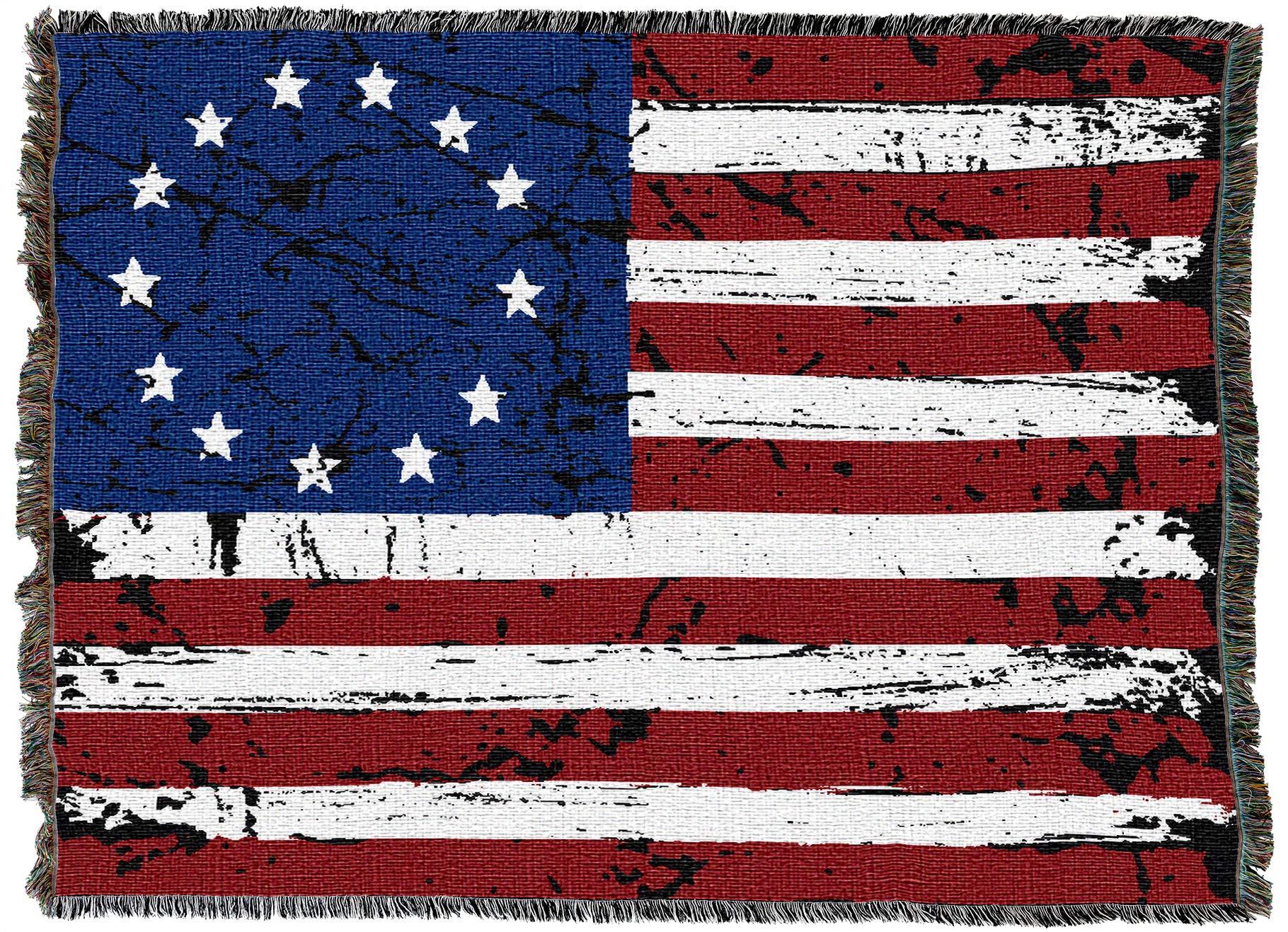 Pure Country Weavers United States Betsy Ross 13 Colonies American Flag Blanket - Gift Tapestry Throw Woven from Cotton - Made in The USA (72x54) - Image 6
