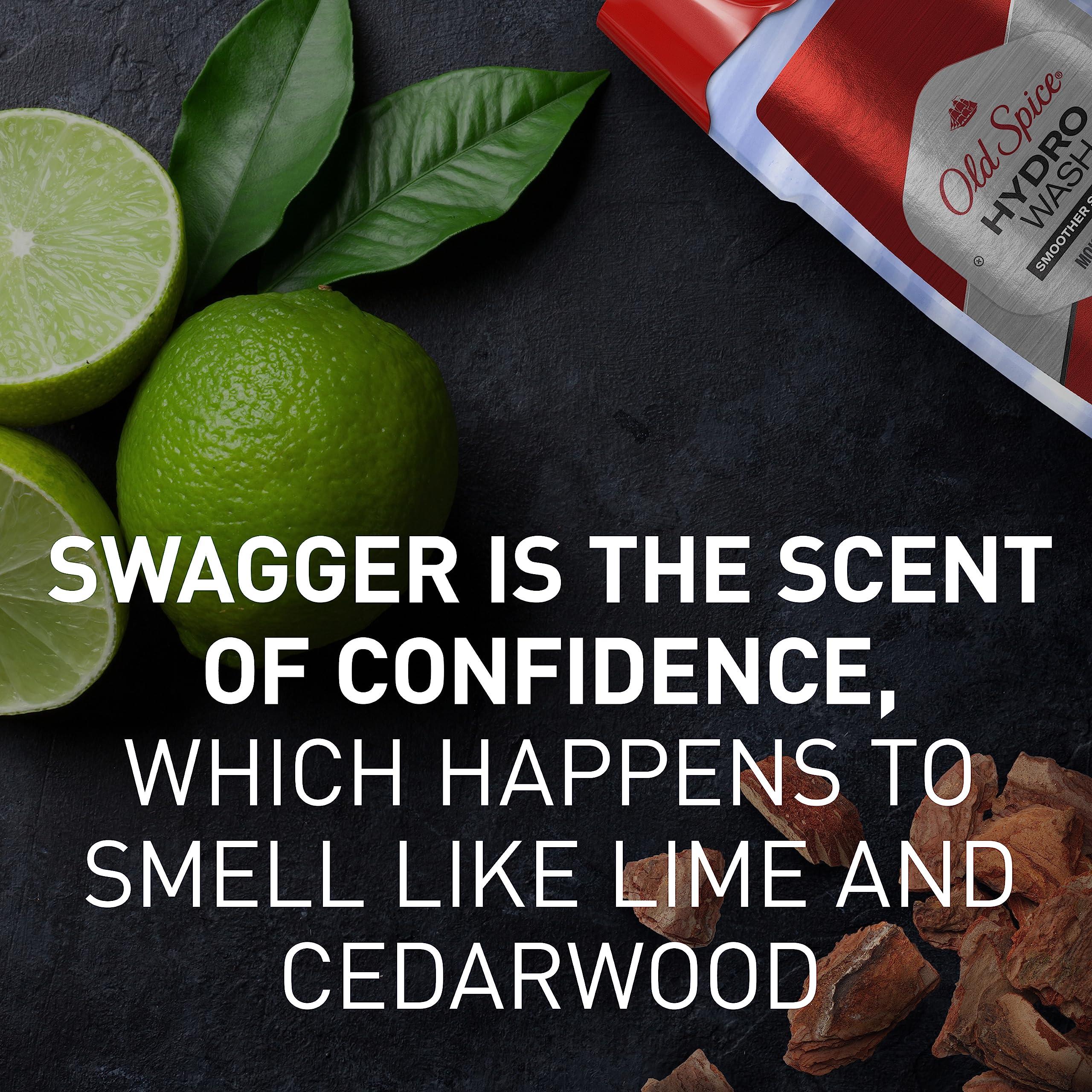 Old Spice Moisturizing Body Wash for Men, Hydro Wash, 2-in-1 Long Lasting Scent & Deep Hydration, 24/7 Shower Fresh, Smoother Swagger Scent, 16 oz (Pack of 4) - Image 9