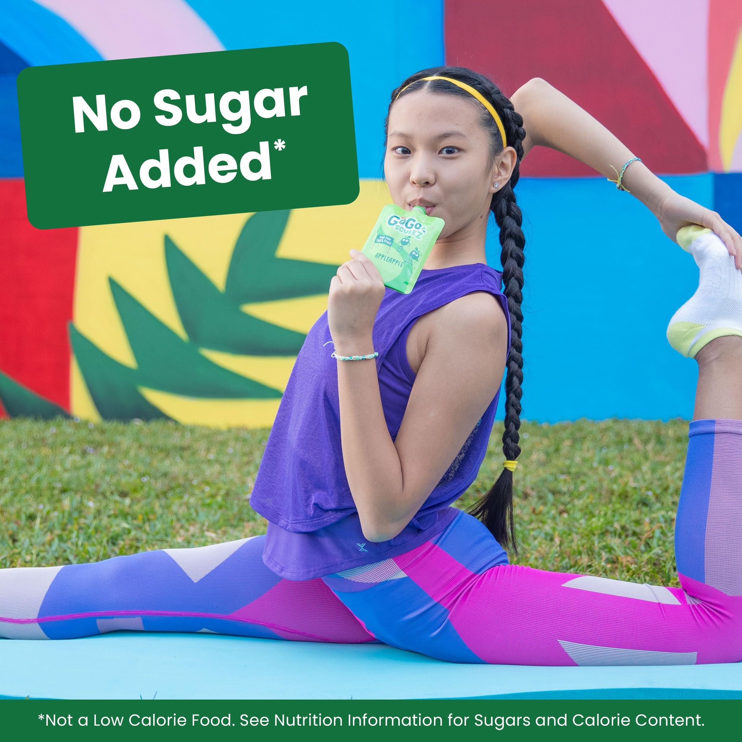 GoGo squeeZ Applesauce and Fruit Puree, Apple Banana, 3.2 oz (Pack of 48), Unsweetened Fruit Snacks for Kids, Gluten Free, Nut Free and Dairy Free, Recloseable Cap, BPA Free Pouches - Image 8