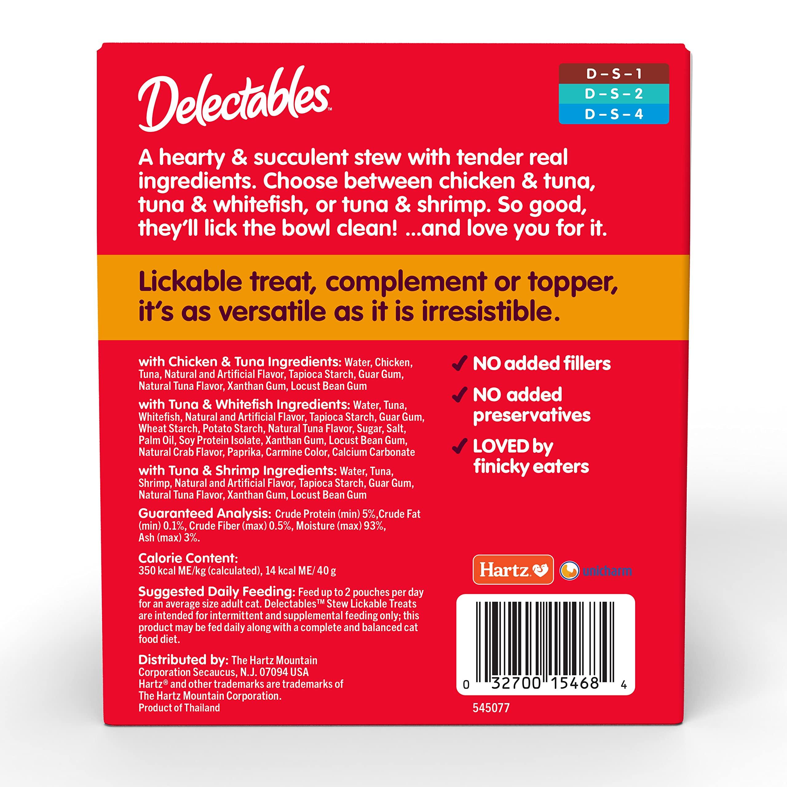 Hartz Delectables Stew Lickable Wet Cat Treats for Adult & Senior Cats, Variety Pack, 1.4 Ounce (Pack of 12) - Image 4