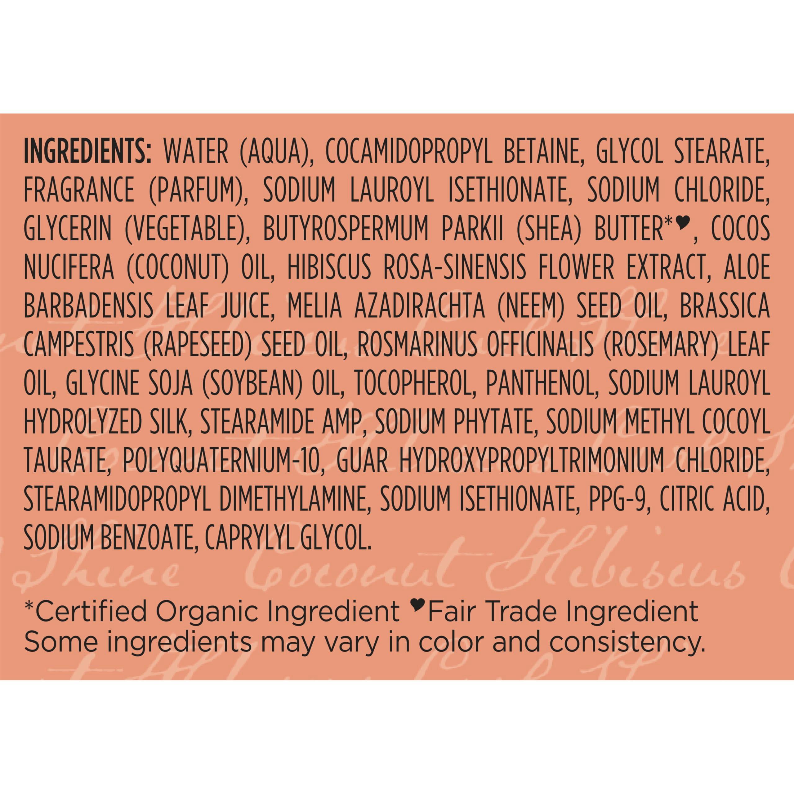 SheaMoisture Shampoo Curl and Shine for Curly Hair Coconut and Hibiscus Paraben Free Shampoo 13 oz - Image 4