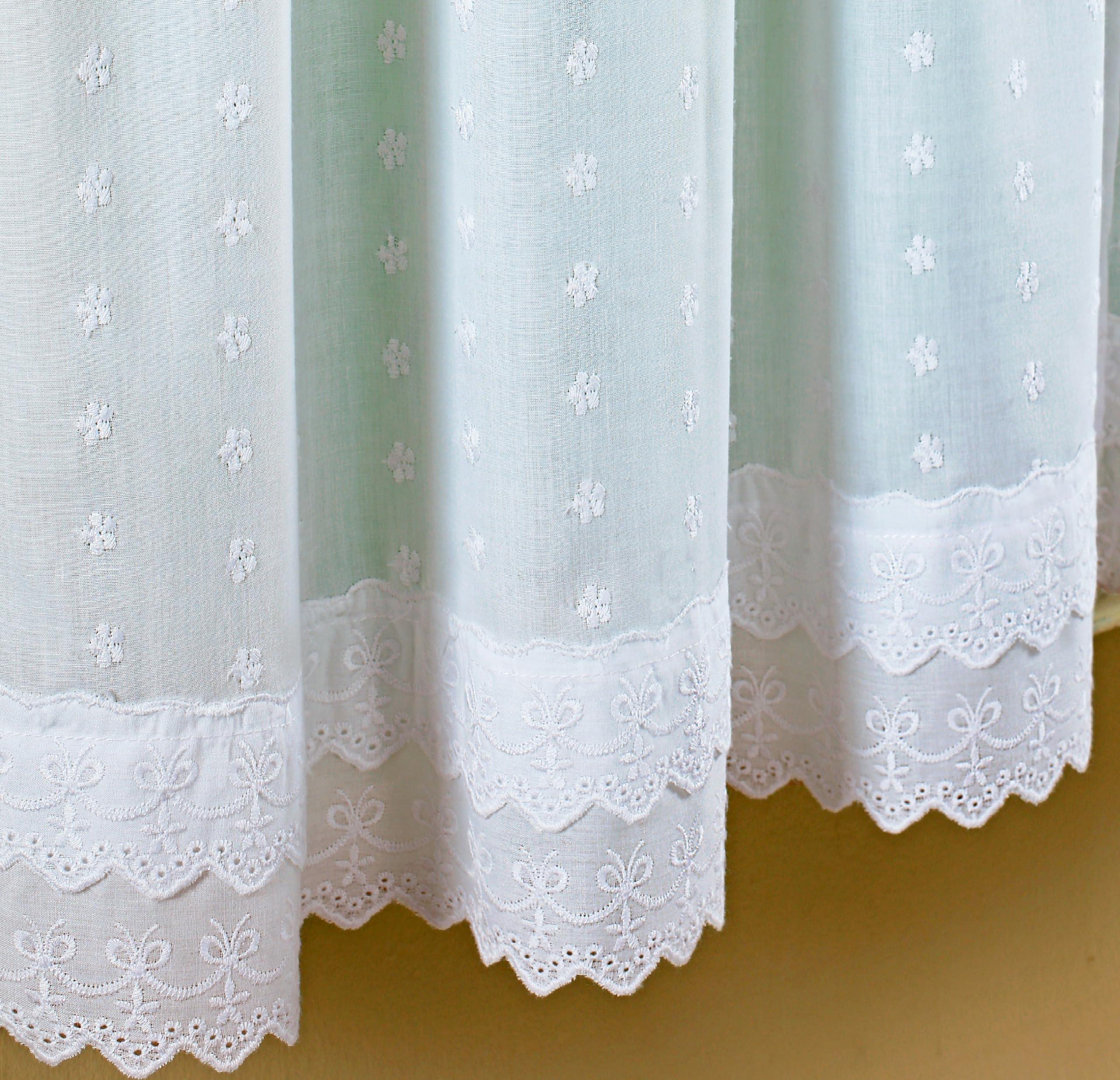 Today's Curtain, Ribbon Eyelet Swag 38", White, 60" W x 38" L - Image 6