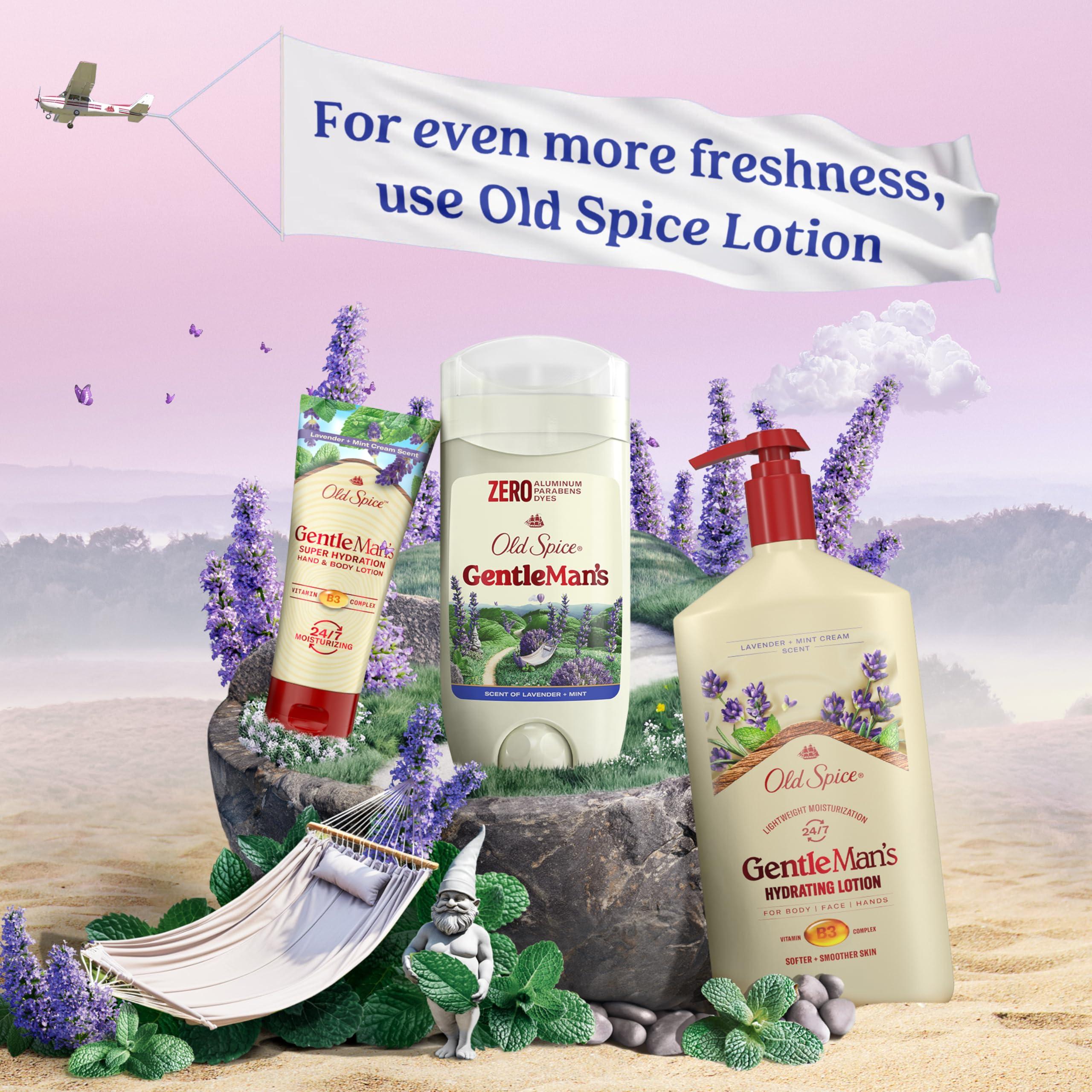 Old Spice GentleMan's Aluminum Free Dry Feel Deodorant for Men, 24/7 Lasting Freshness, Gentle on Skin with Skin Conditioners, Lavender + Mint Scent, 3.0 oz (Pack of 3) - Image 8
