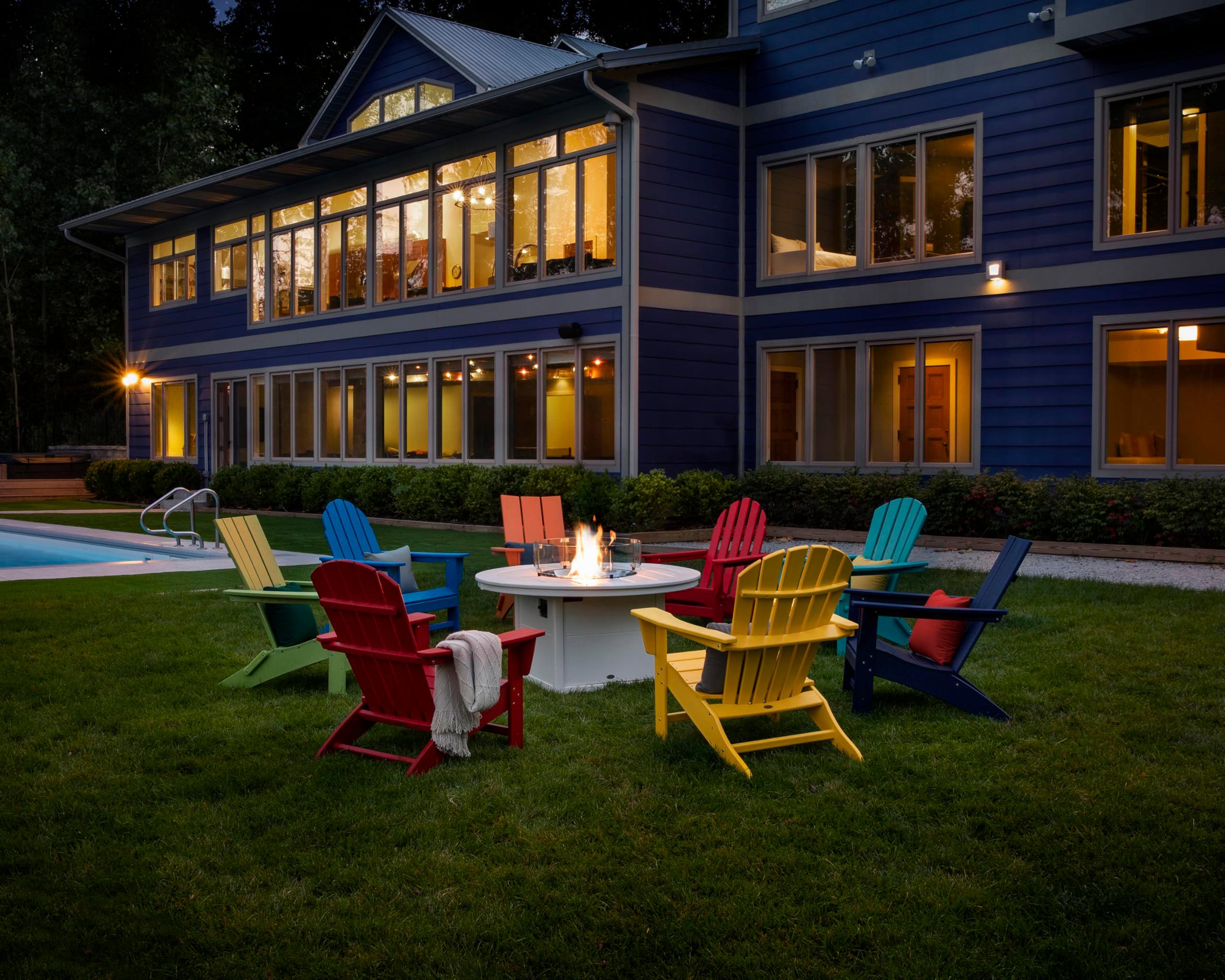 POLYWOOD AD420TE Modern Adirondack Chair, Teak - Image 2