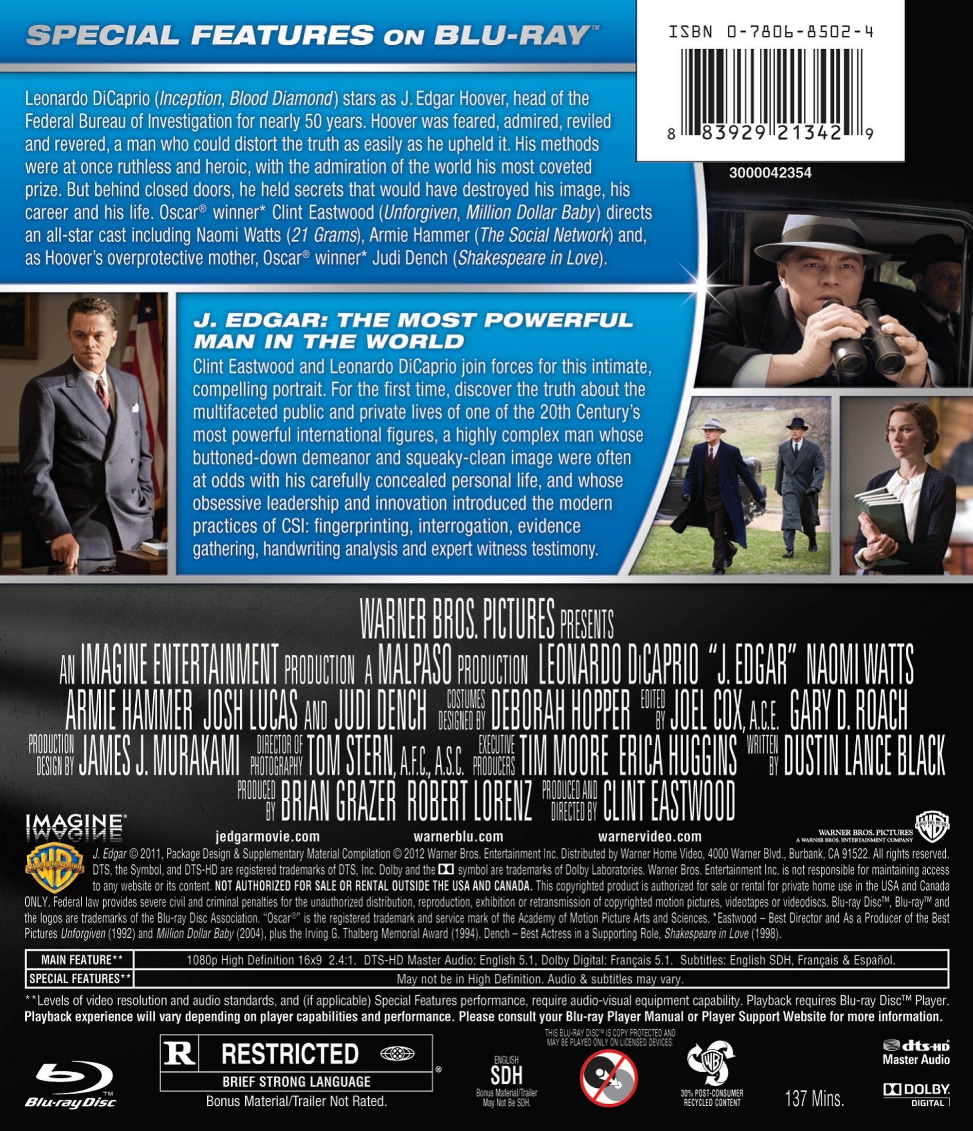J. Edgar [Blu-ray] - Image 2
