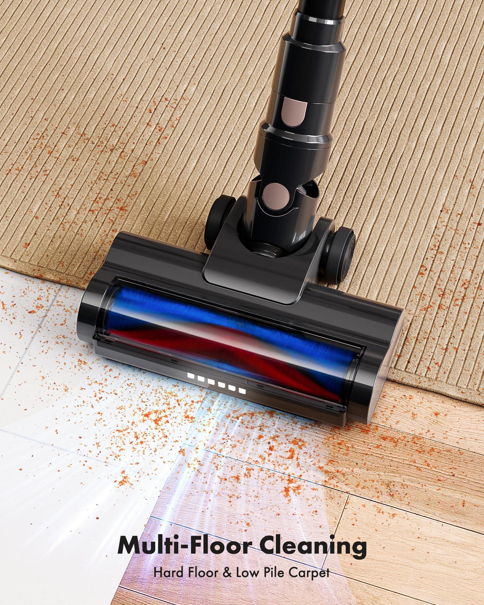 Trucozie Cordless Vacuum Cleaner, 8-in-1 Lightweight Stick Vacuum with 45mins Runtime, Powerful Suction, Rechargeable Cordless Vacuum for Carpet, Tile, Pet Hair, Hardwood Floors, Black - Image 6