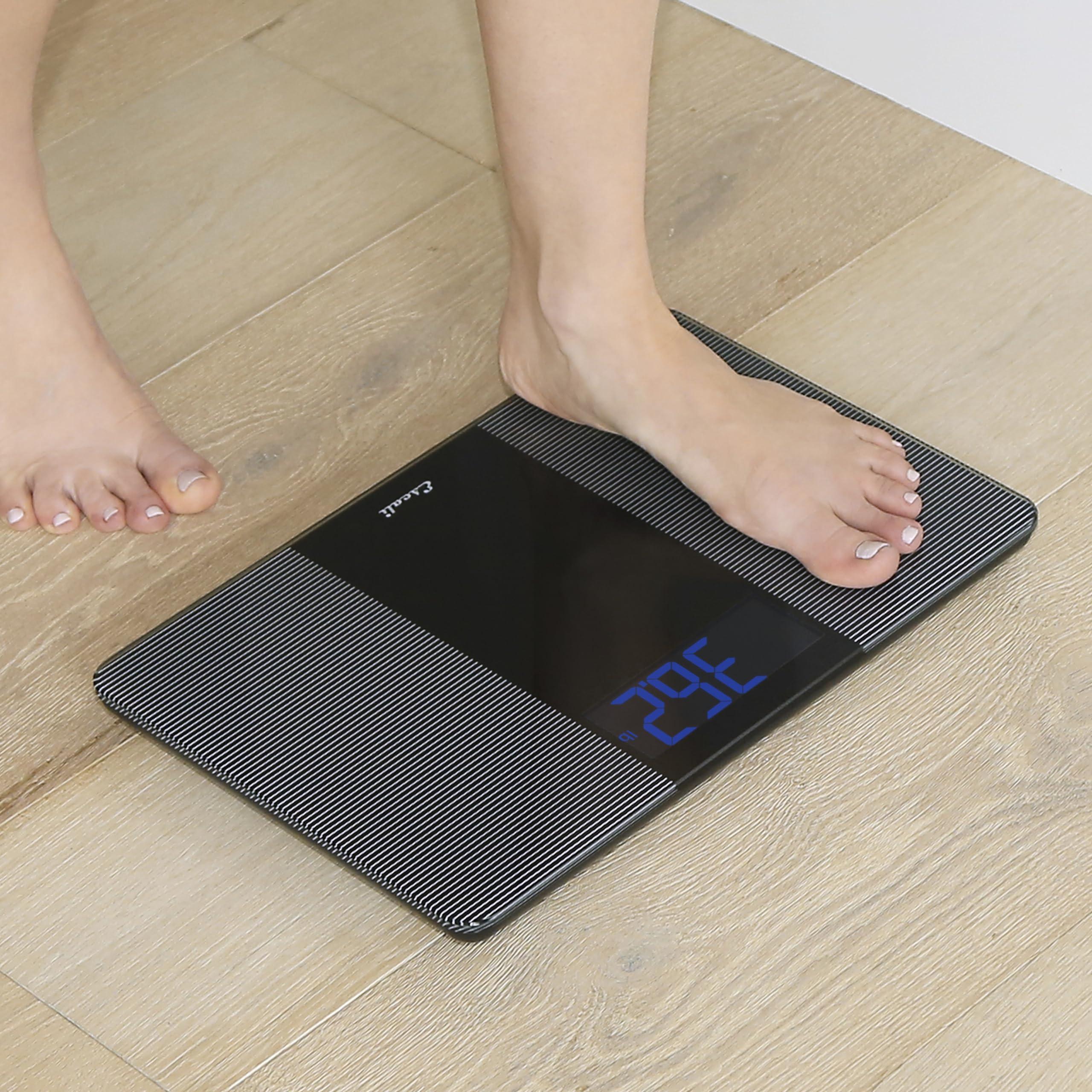 Escali Extra Wide Digital Bathroom Scale for Body Weight with Wide Platform for Natural Stance and Stability, High Capacity of 400 lb, Batteries Included - Image 3