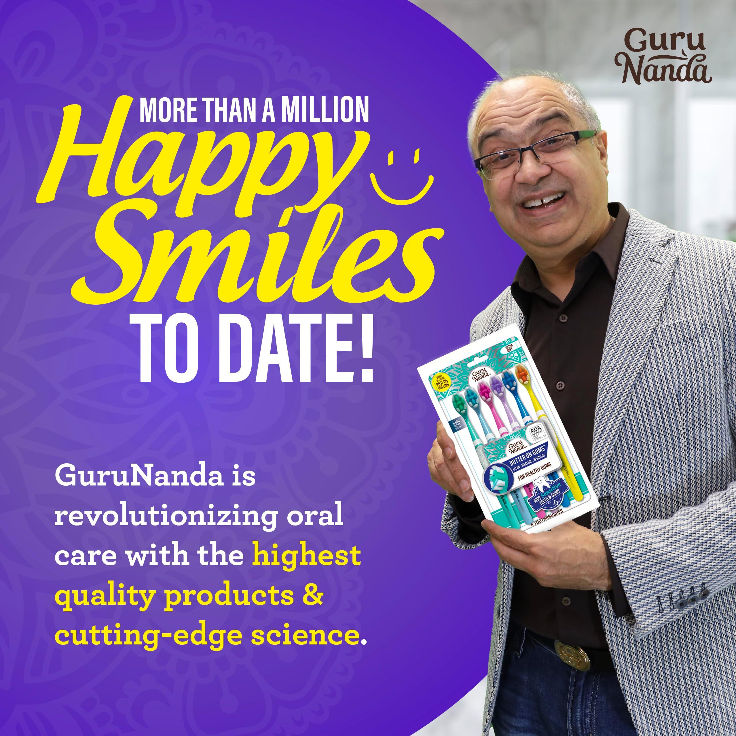 GuruNanda Butter On Gums Toothbrush, ADA Accepted, With 8000+ Ultra Soft Softex Bristles for Sensitive & Receding Gums, Perfect for Whiter Teeth, 6 Ct - Image 7