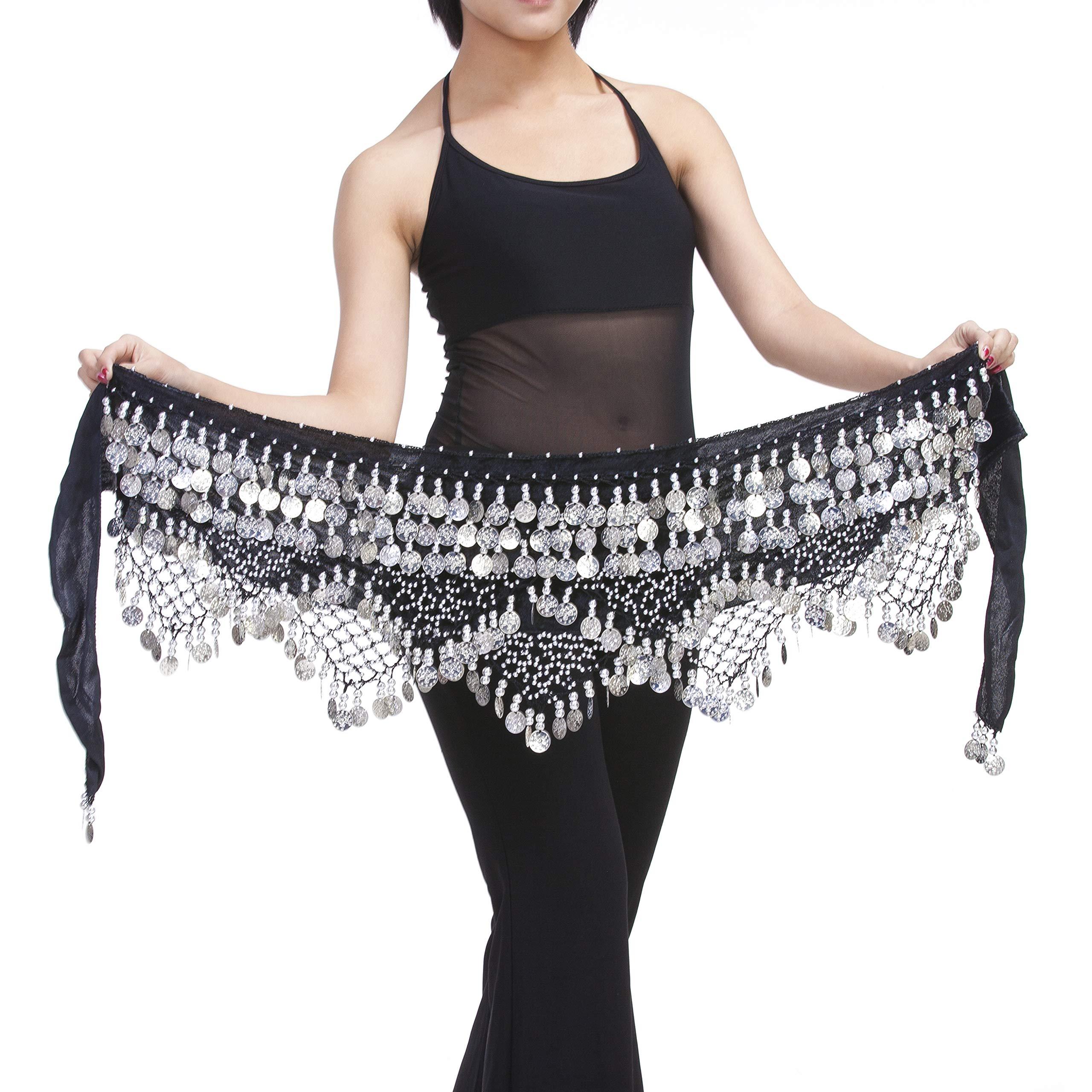 Belly Dancing Dance Waist Chain Hip Scarf Skirt Belt with 320 Coins