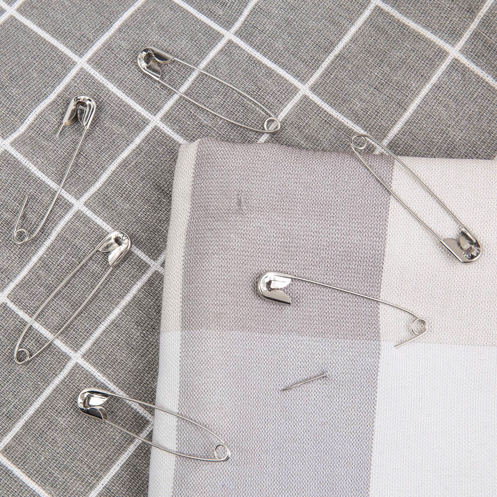 A+DAY Large Safety Pins 2.2 Inch (56mm), Size 4, 80-Count, Nickel Finish - Image 5