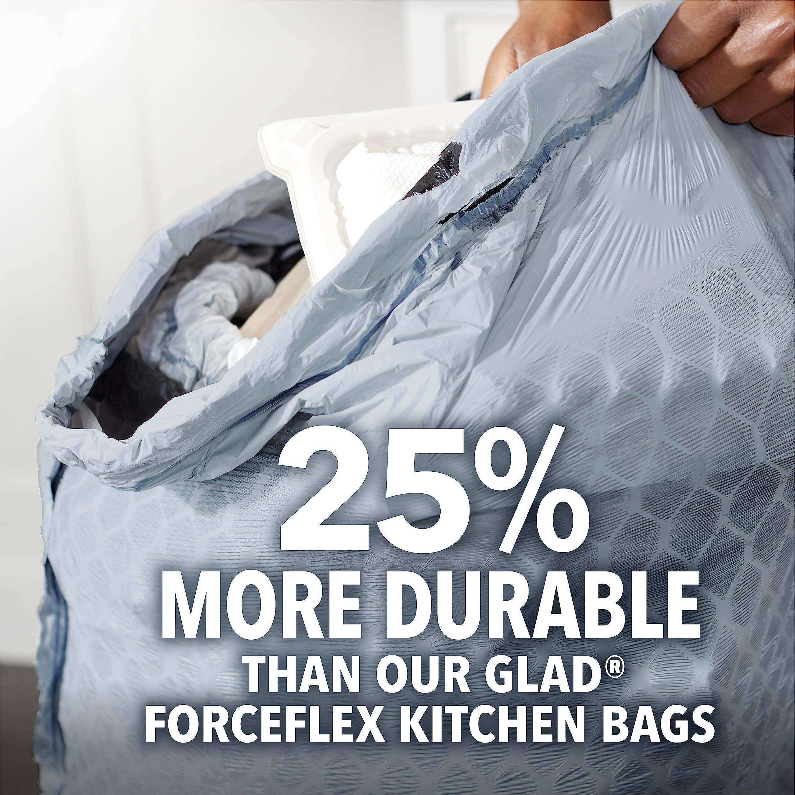 Glad ForceFlex MaxStrength with Clorox Trash Bags, 13 Gal, Lemon Fresh Bleach, 90 Ct, Pack May Vary - Image 2