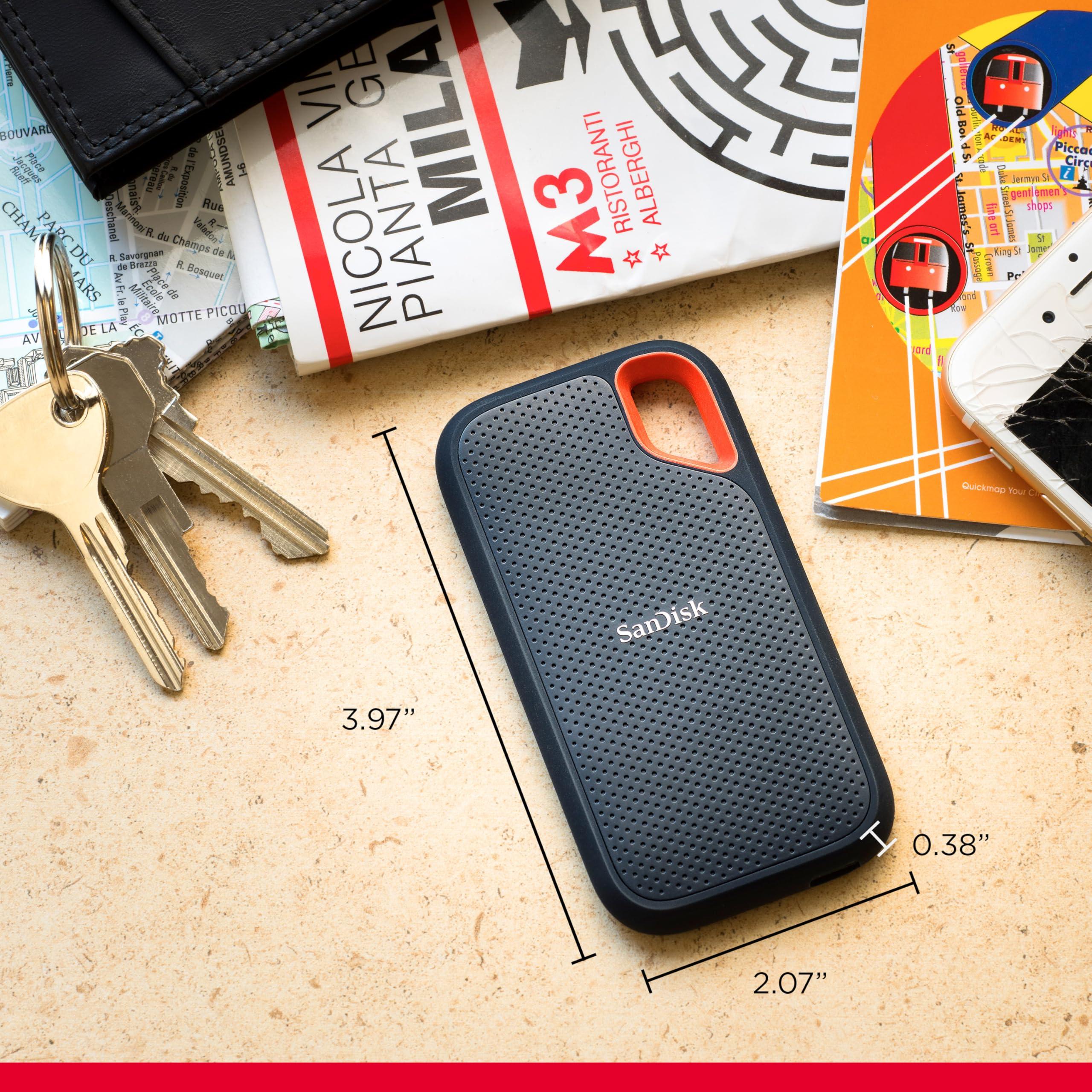 SanDisk 8TB Extreme Portable SSD - Up to 1050MB/s, USB-C, USB 3.2 Gen 2, IP65 Water and Dust Resistance, Updated Firmware - External Solid State Drive - SDSSDE61-8T00-G25 - Image 3