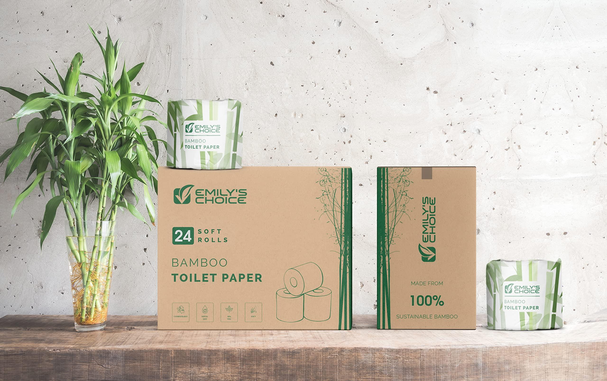 Emily's Choice Bamboo Toilet Paper, 24 Soft Rolls, 3-Ply, 200 Sheet per Roll, Tree Free Product, 100% Bamboo Pulp, Soft, TCF - Image 2