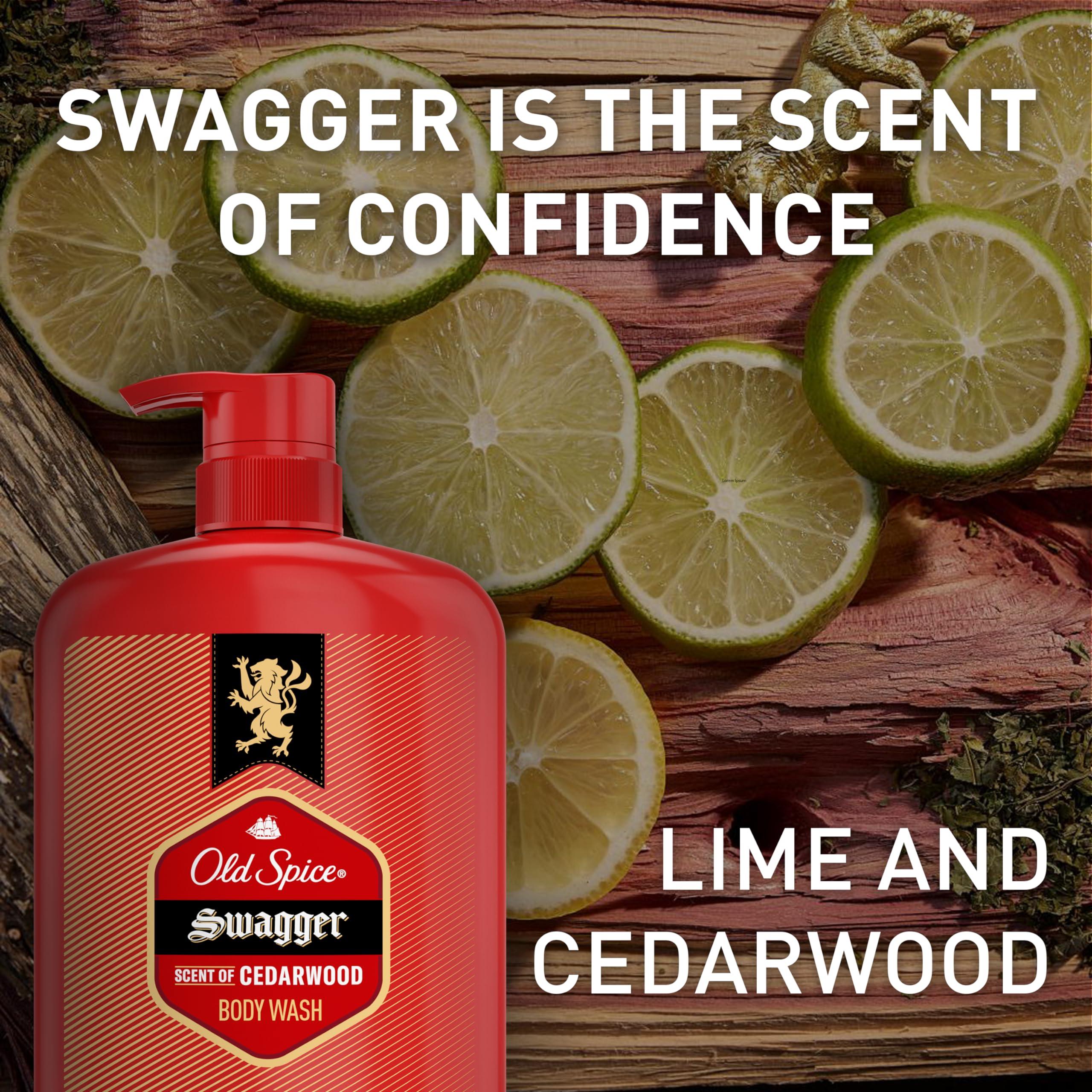 Old Spice Refreshing Body Wash for Men, 3X Defense, 24/7 Shower Fresh with Long Lasting Scent, Red Collection, Swagger with Cedarwood Scent, 33.4 oz (Pack of 4) - Image 7