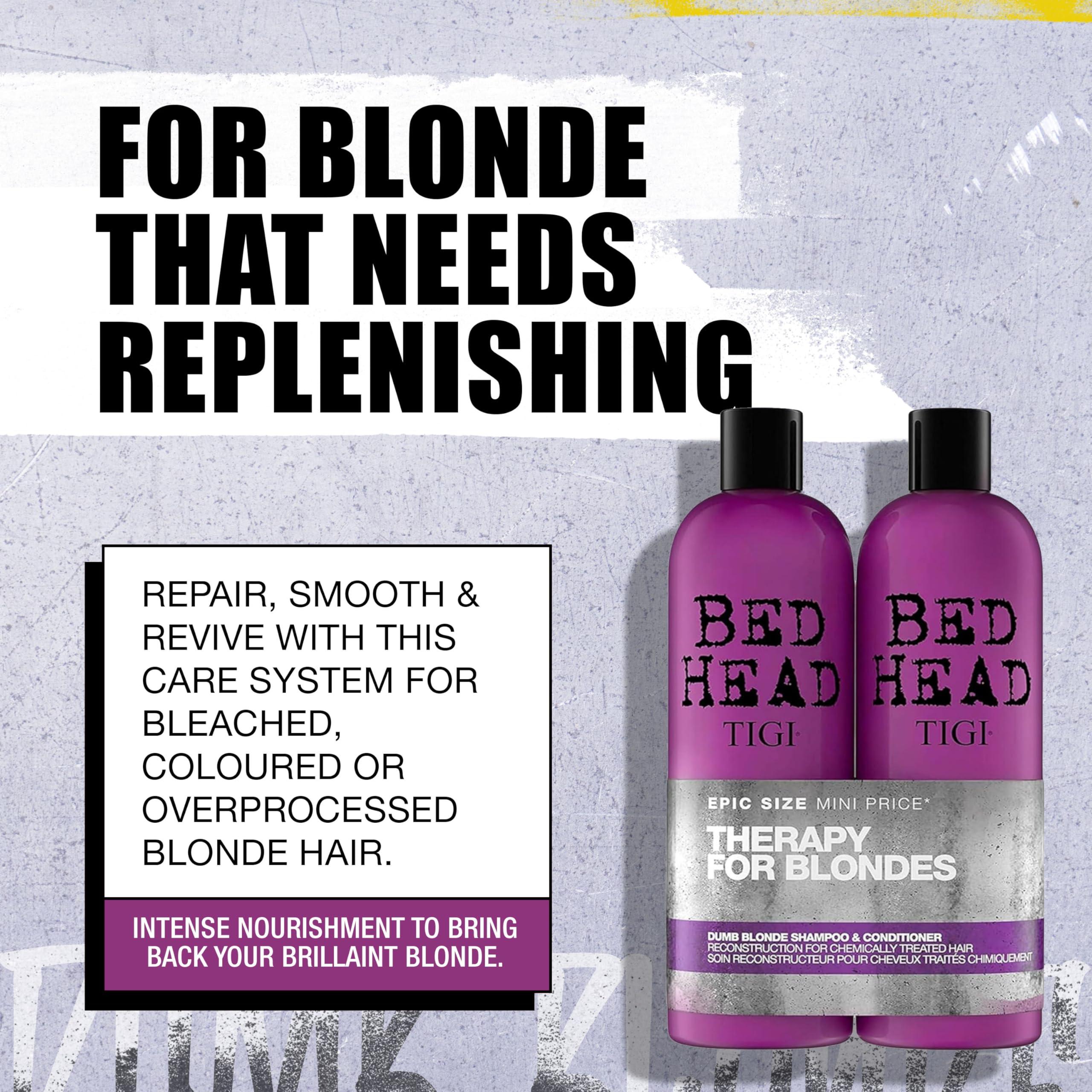 Bed Head by TIGI Dumb Blonde Shampoo and Conditioner for Blonde Hair 25.36 fl oz 2 count - Image 3
