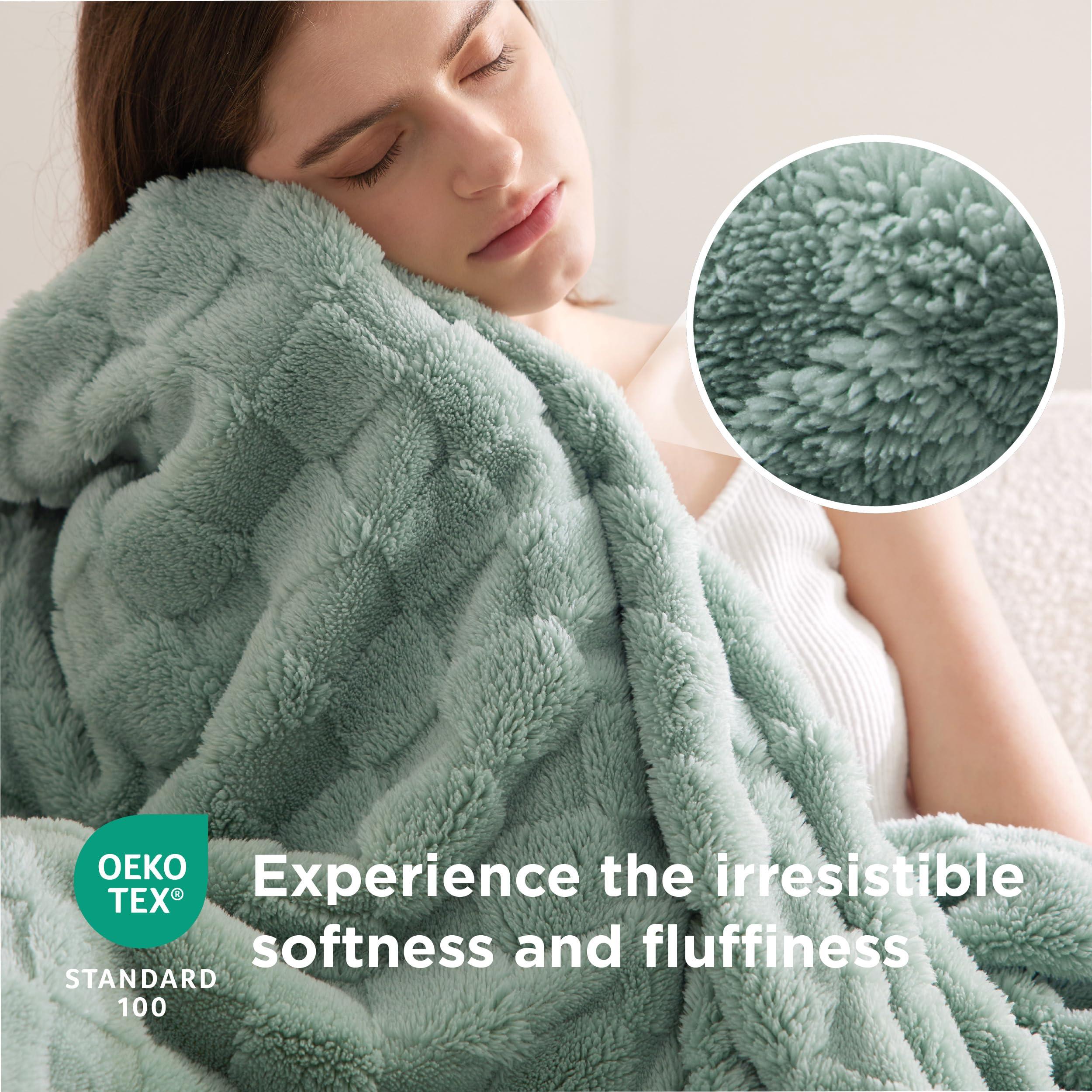 Bedsure Sage Green Throw Blanket for Couch - Checkered Fleece Blankets Gifts for Women Men Girls, Cute Soft Cozy Throw for Bedroom Home Decor Gifts, 50x60 Inches - Image 5
