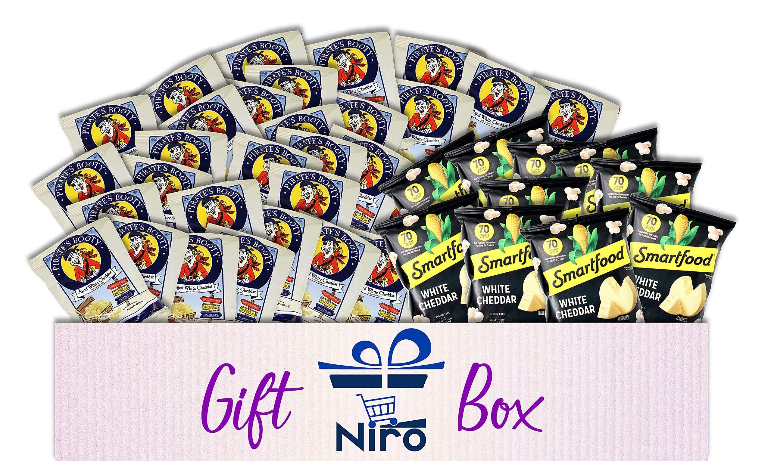 Niro Assortment | Popcorn Snack Pack | Individual Popcorn Snack Bags | Pirates Booty Aged White Cheddar and Smart Food White Cheddar Snack Pack | 40 Packs | Individual Packs - Image 3