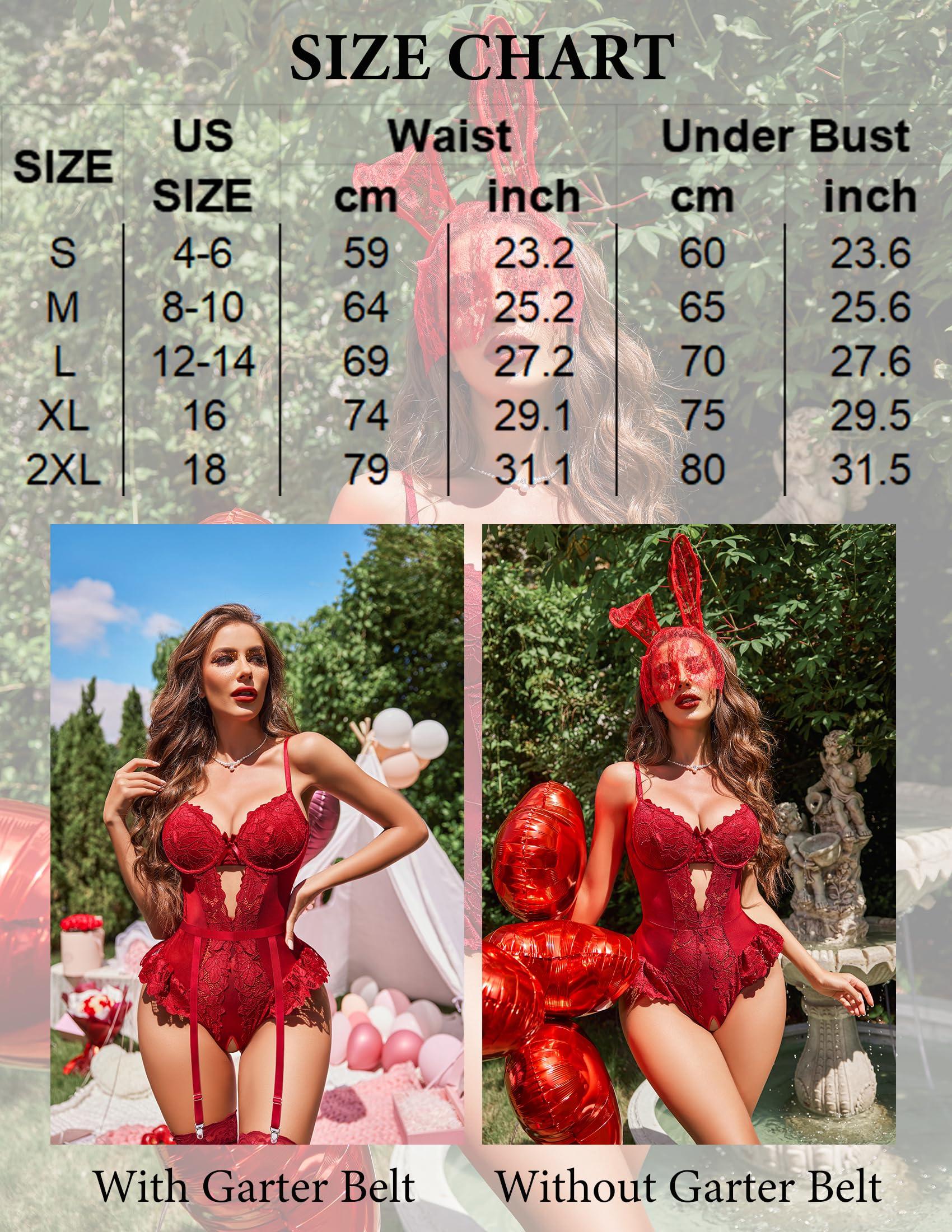 Avidlove Lace Bodysuit Lingerie for Women Sexy Garter Lingerie Set Teddy Lingerie - Image 6