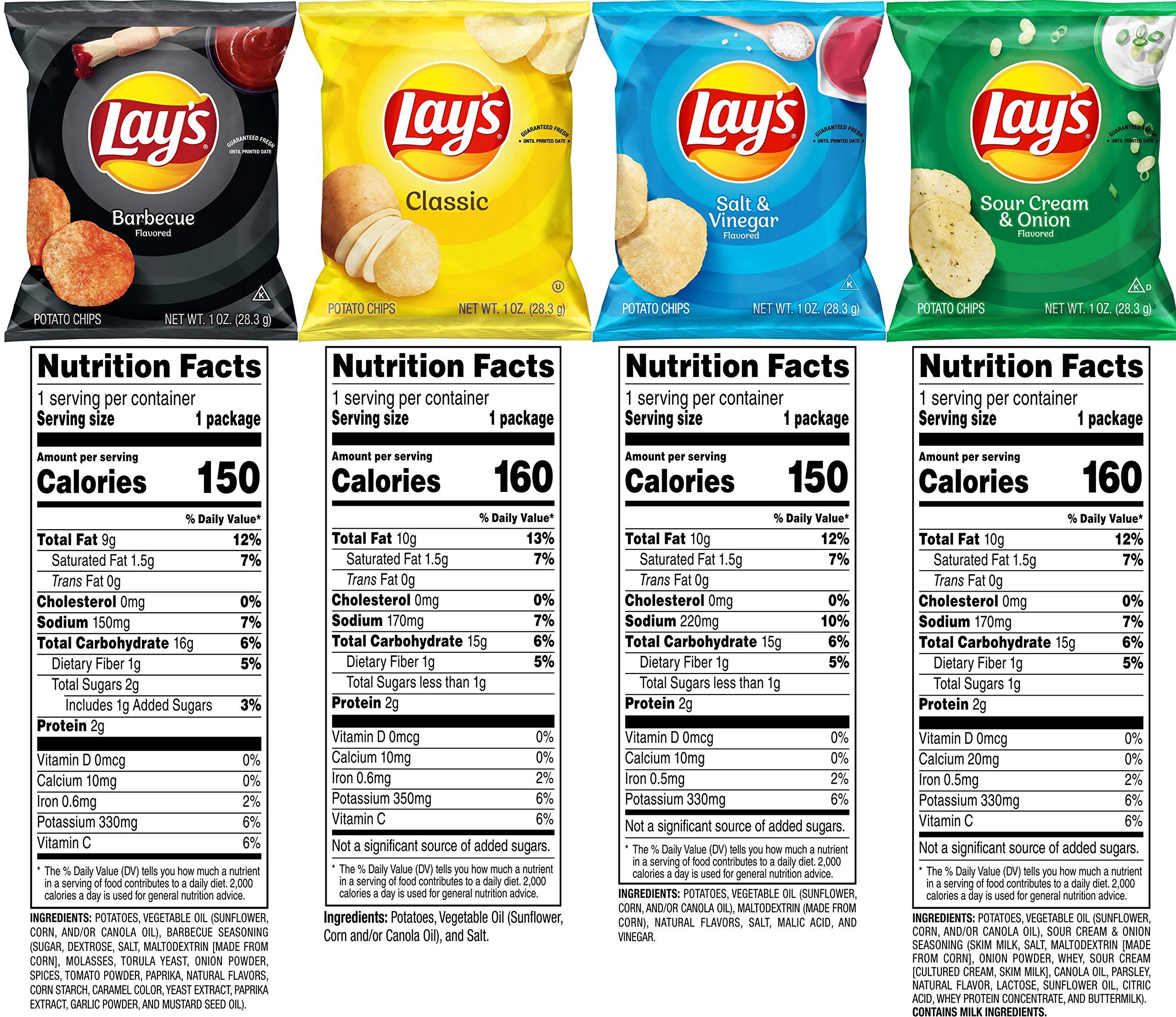 Lay's Potato Chips, 4 Flavor Variety Pack, 1 oz Single Serve Bags, (40 Pack) - Image 2