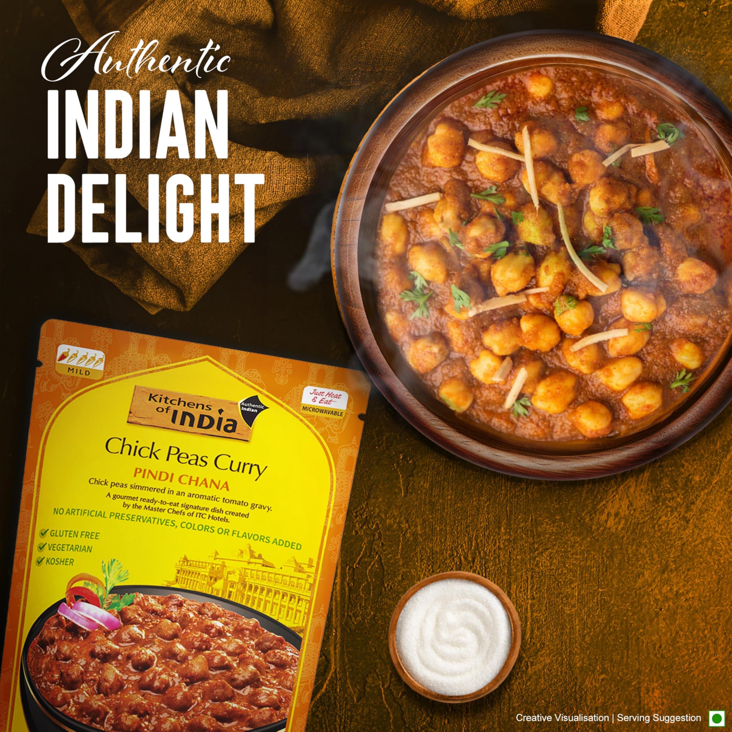 Kitchens of India Pindi Chana – Chick Peas Curry, (Pack of 6)10 Ounces , Gourmet Ready To Eat Authentic Indian Dish (Pack of 6) - Image 4