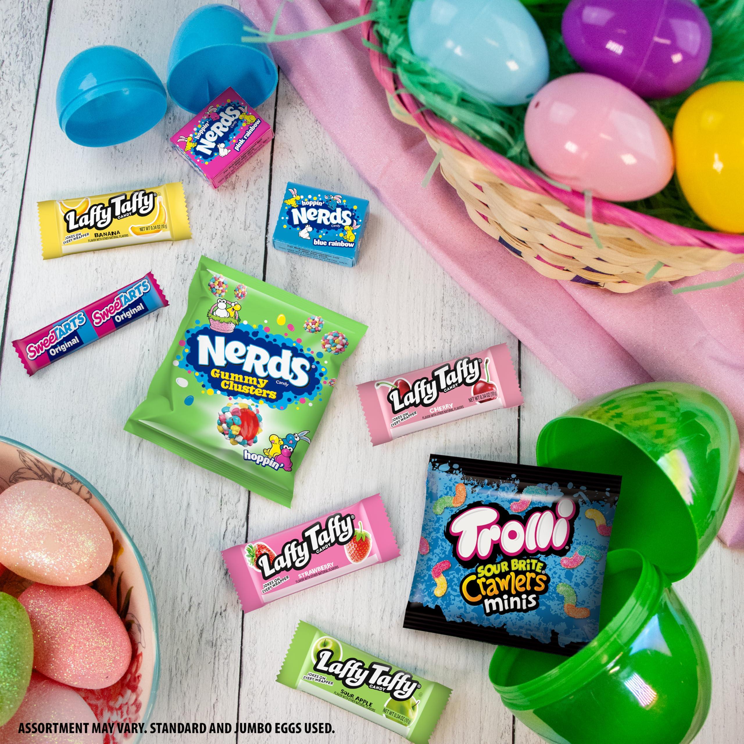 SweeTARTS, Trolli, Laffy Taffy & Nerds Easter Egg Filler Variety Bulk Bag, Springtime Easter Candy, 41.93 oz (125 Individually Wrapped Pieces) - Image 5