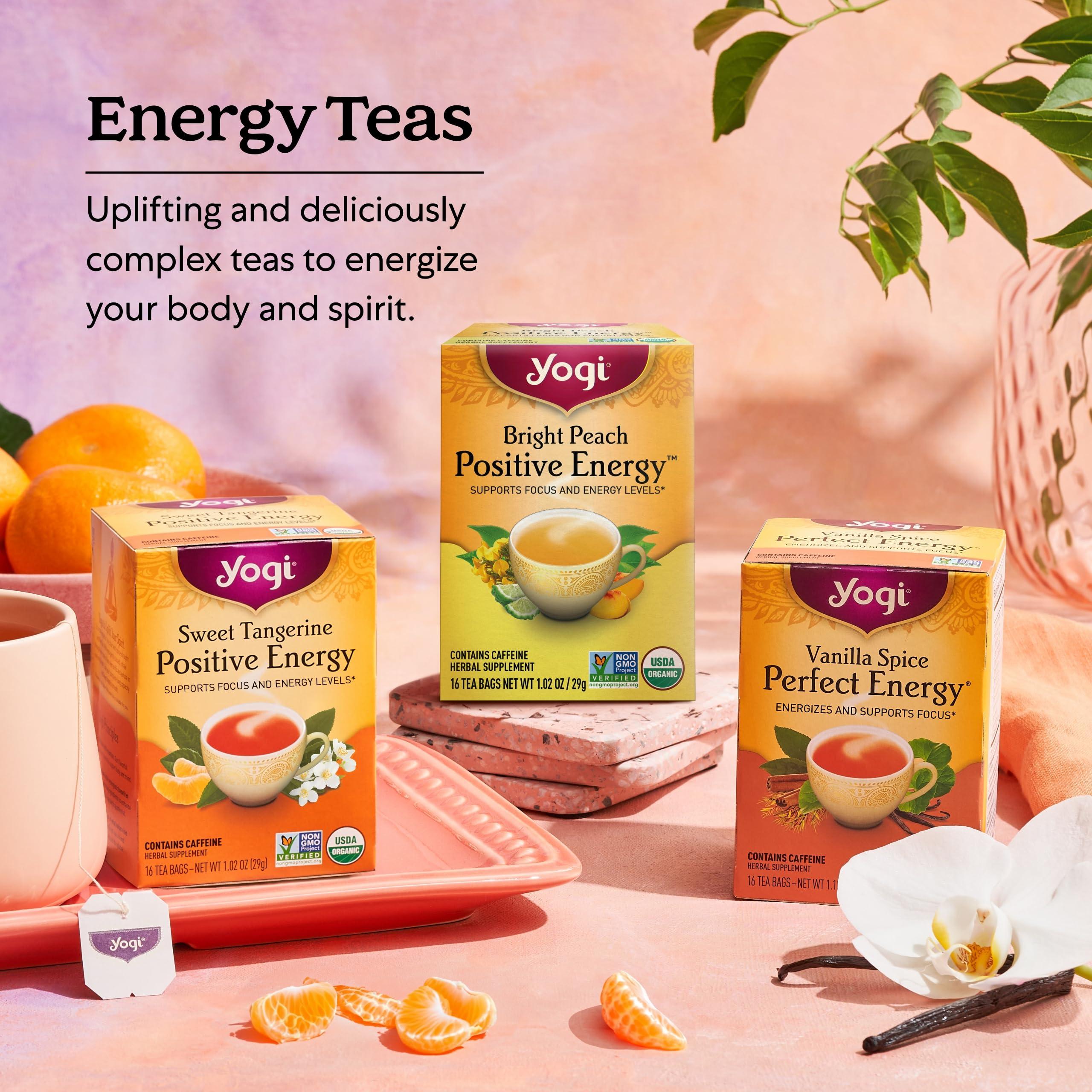 Yogi Energy Variety (3 Pack) Organic Sampler & Tea Gift Set – Contains Caffeine – 48 Tea Bags - Image 5