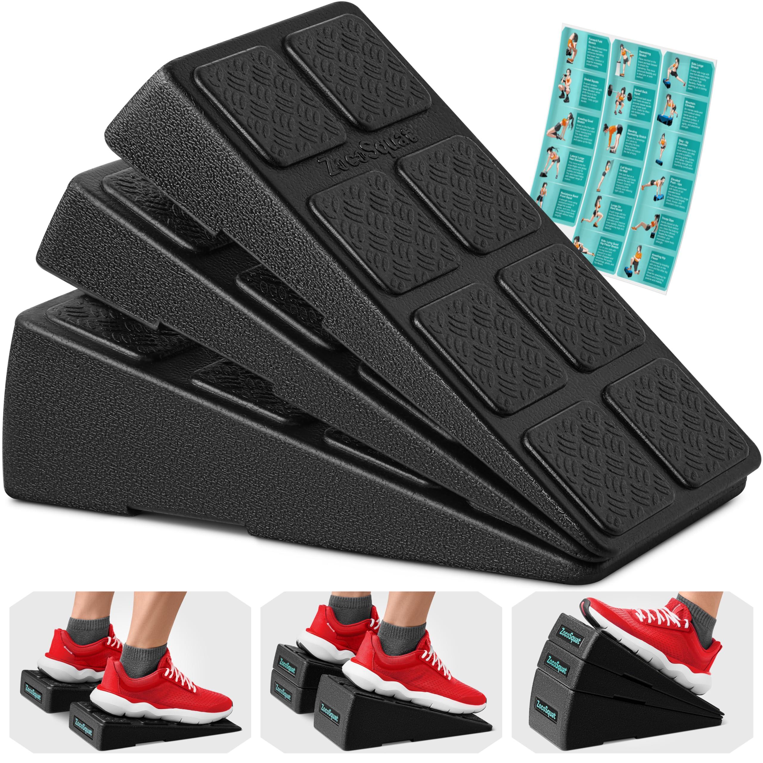 Squat Wedge - Squat Wedge Block 520 LBS Weight Capacity - Slant Board for Calf Stretching - Calf Stretcher Slant Board - yoga blocks